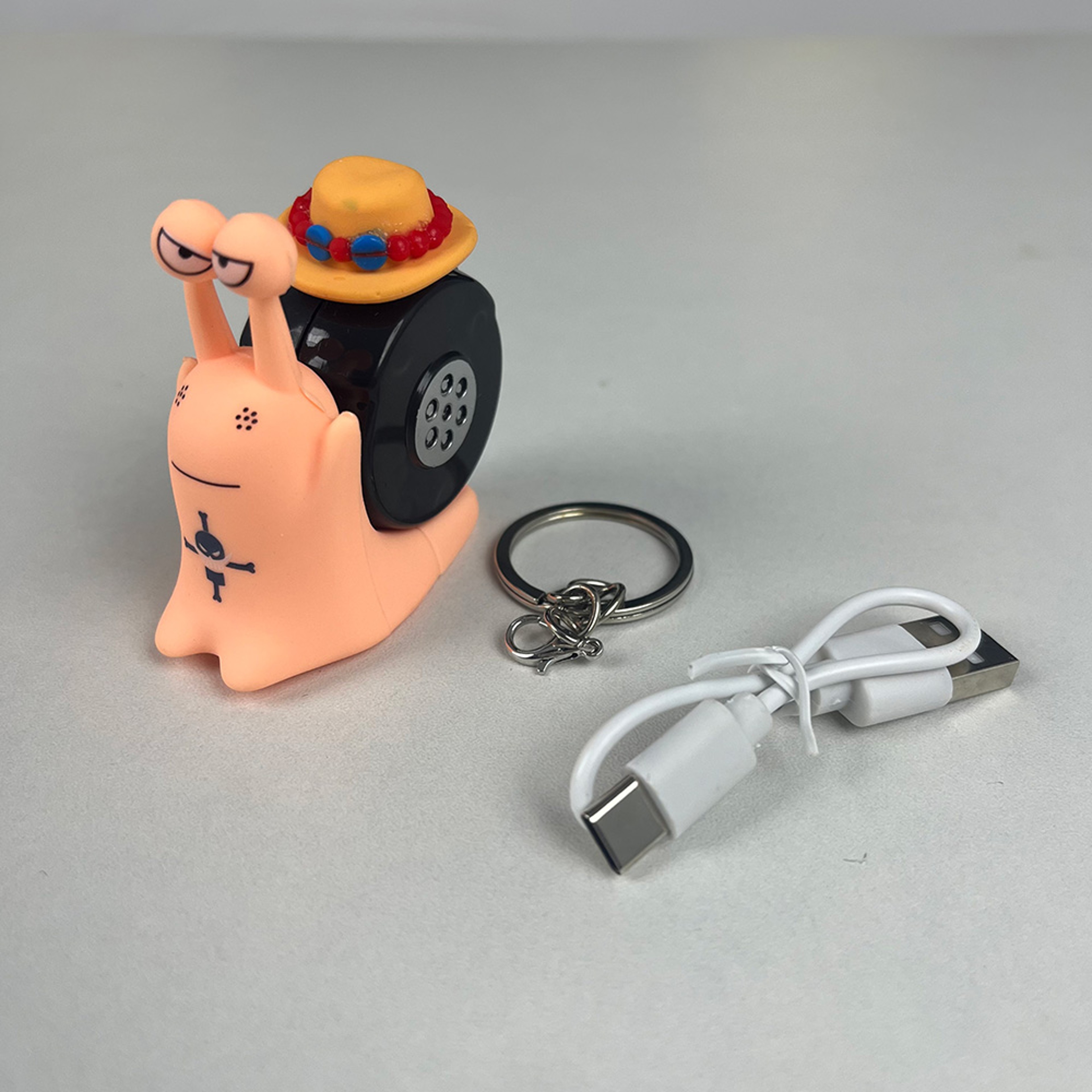 One Piece Den Den Mushi Anime Phone Toy With Sound Recording Cartoon Snail Collectible Figure 5