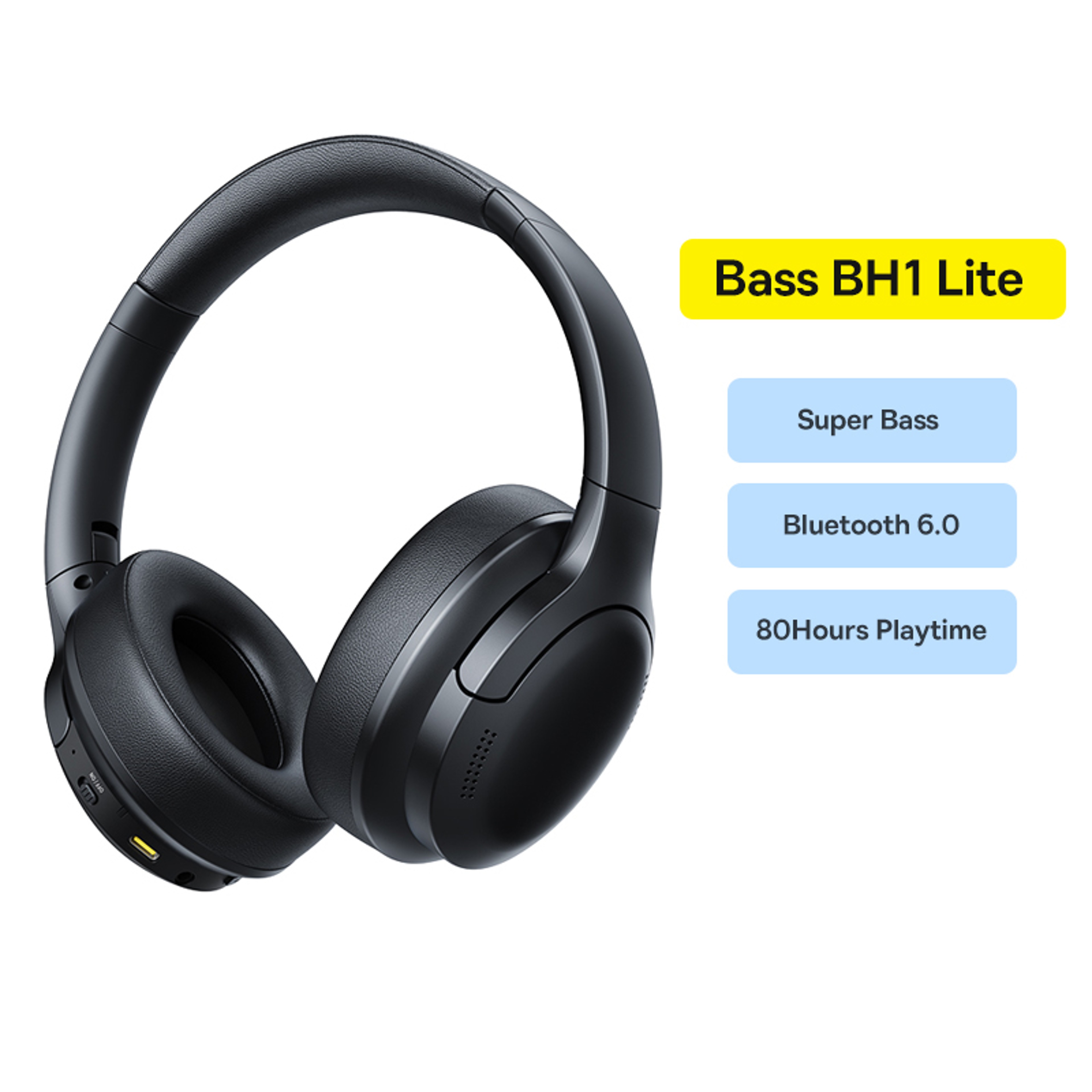 Baseus Bowie Wireless Over Ear Headphones With Bluetooth Spatial Audio  Playtime 7