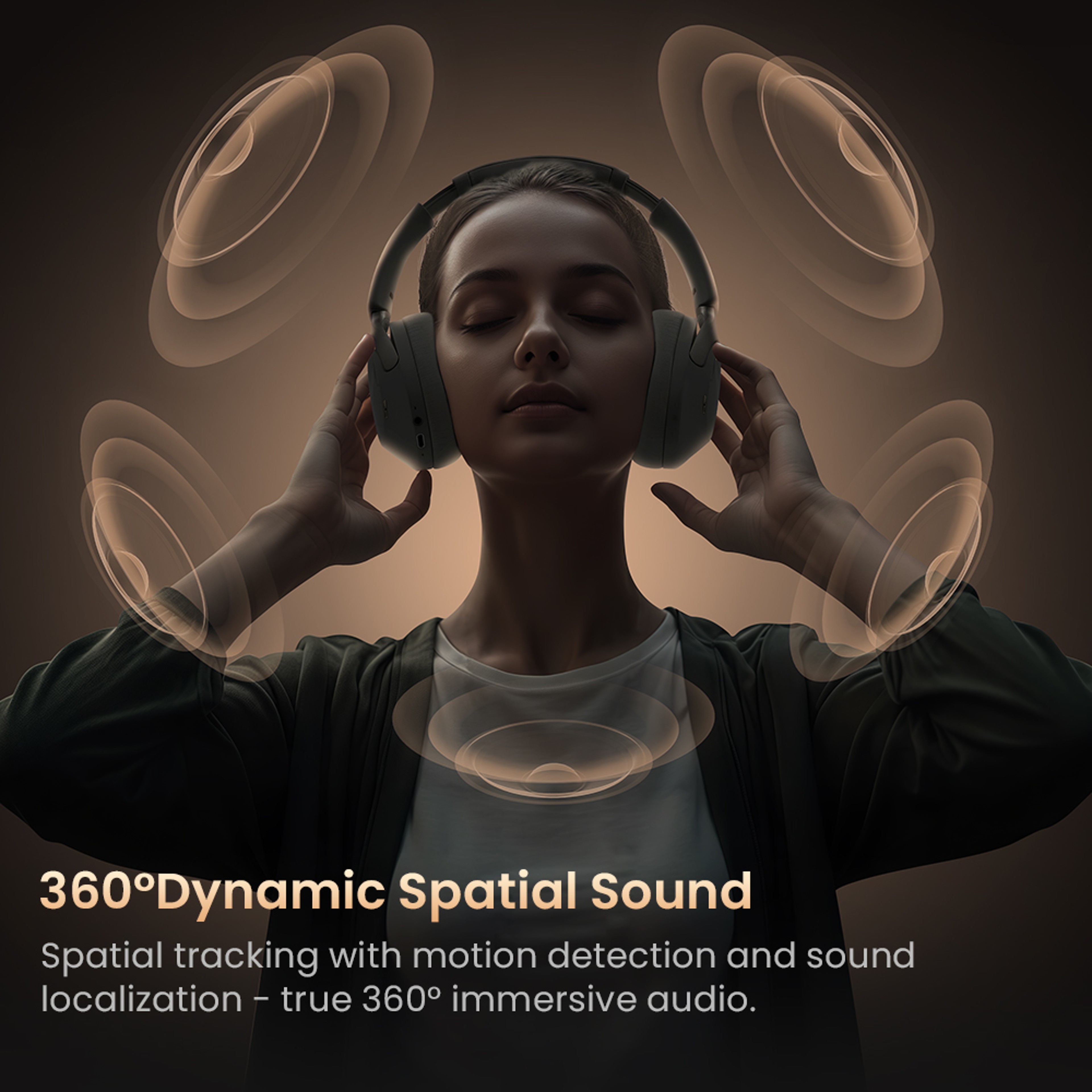 HAYLOU Noise Cancelling Headphones with Hi Res Audio & Playtime – view 3