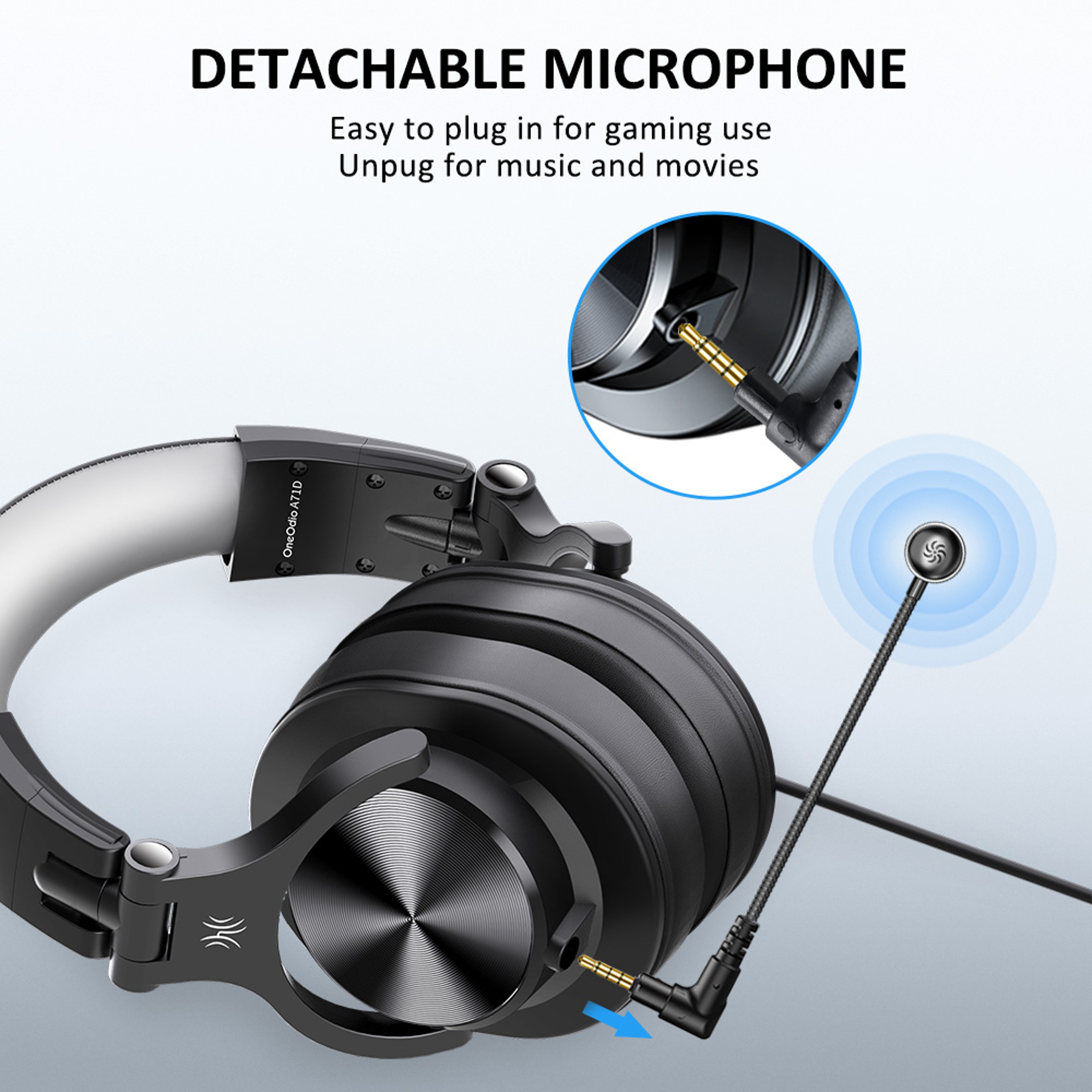 Oneodio Wired Gaming Headset with Mic Over Ear Gaming Headphones for PC Xbox – view 3
