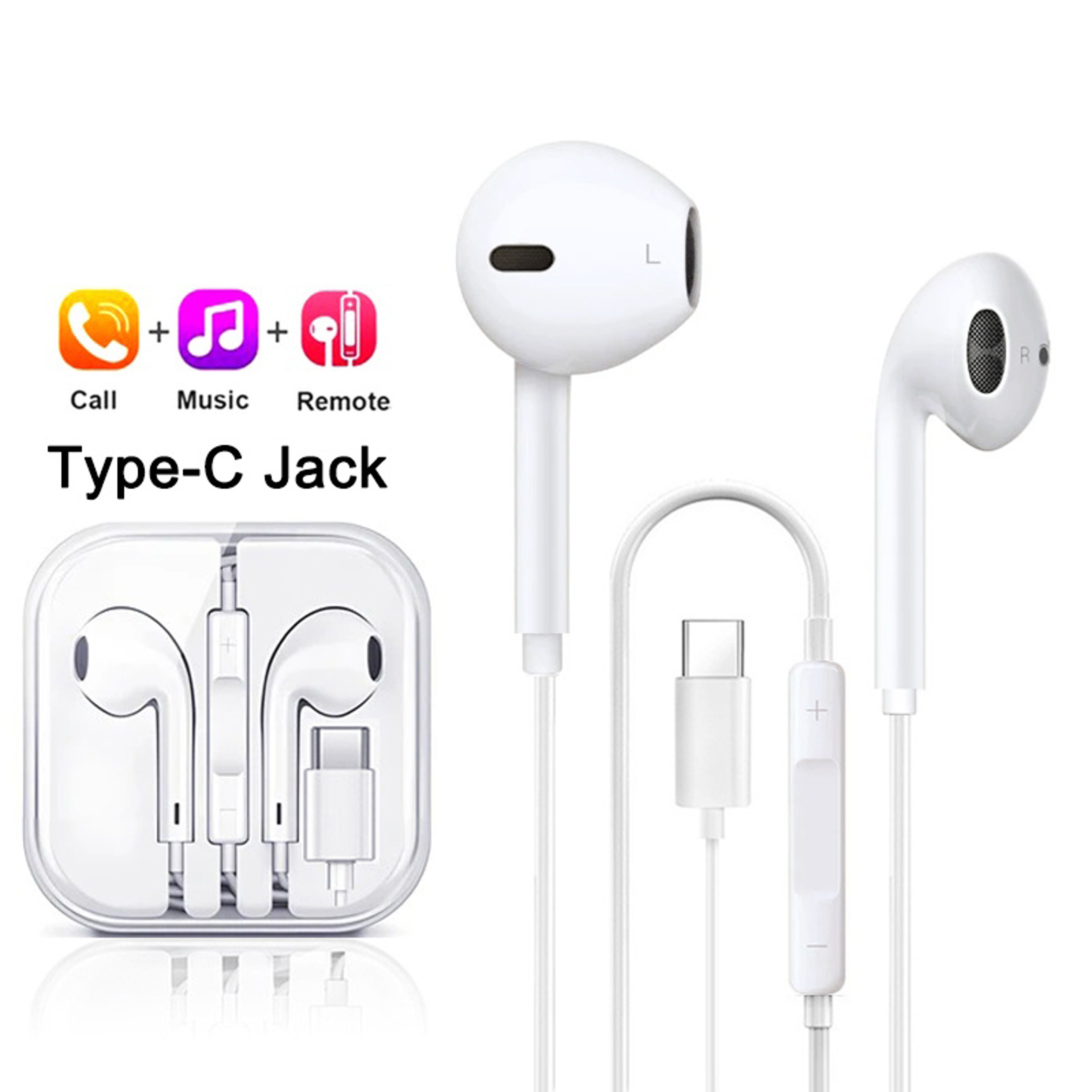 Type C Wired Earphones With HD Mic For Xiaomi Samsung Huawei USB C In Ear Headphones 8