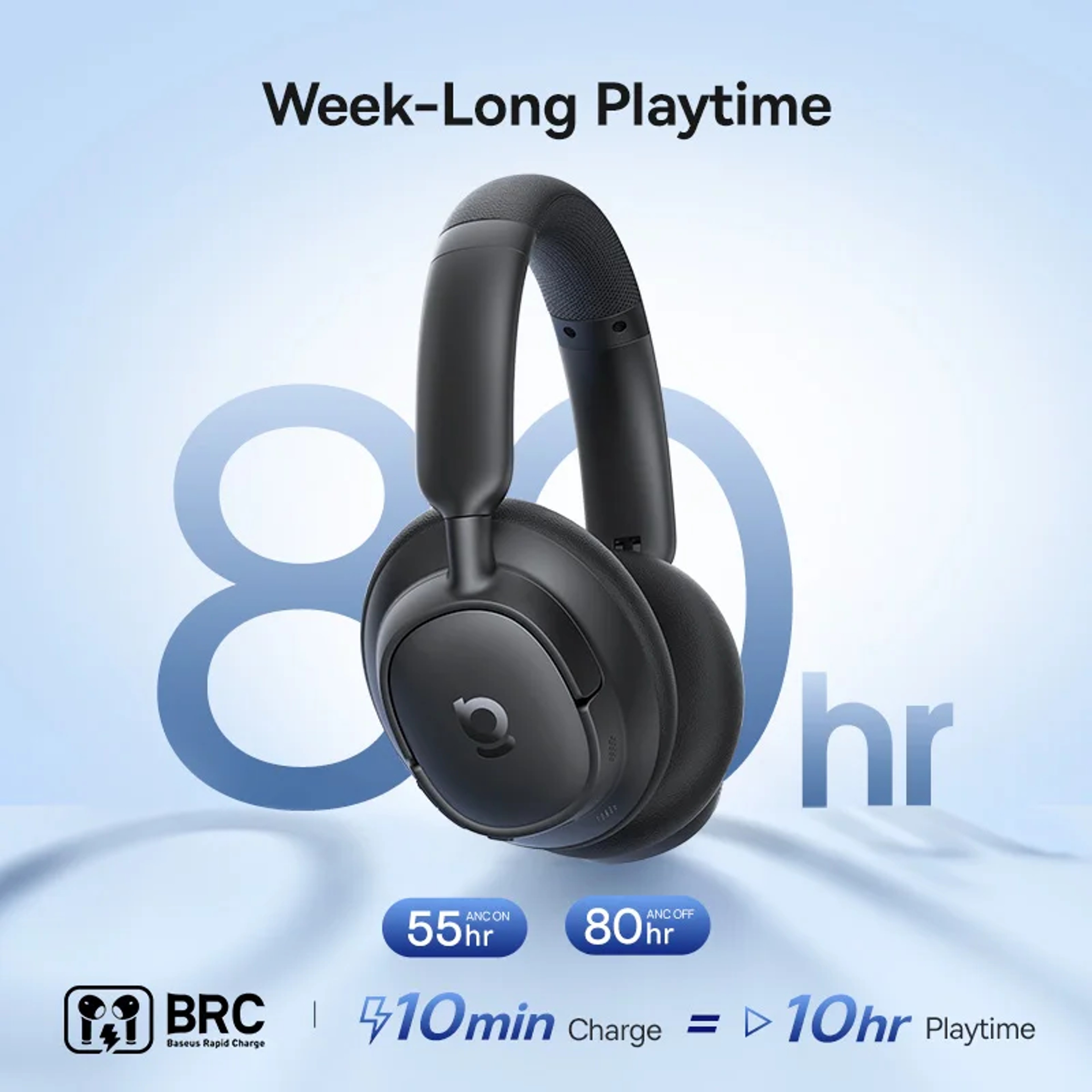 Baseus NC ANC Wireless Headphones Bluetooth Hi Res LDAC Noise Cancelling Over Ear Headphones – view 4