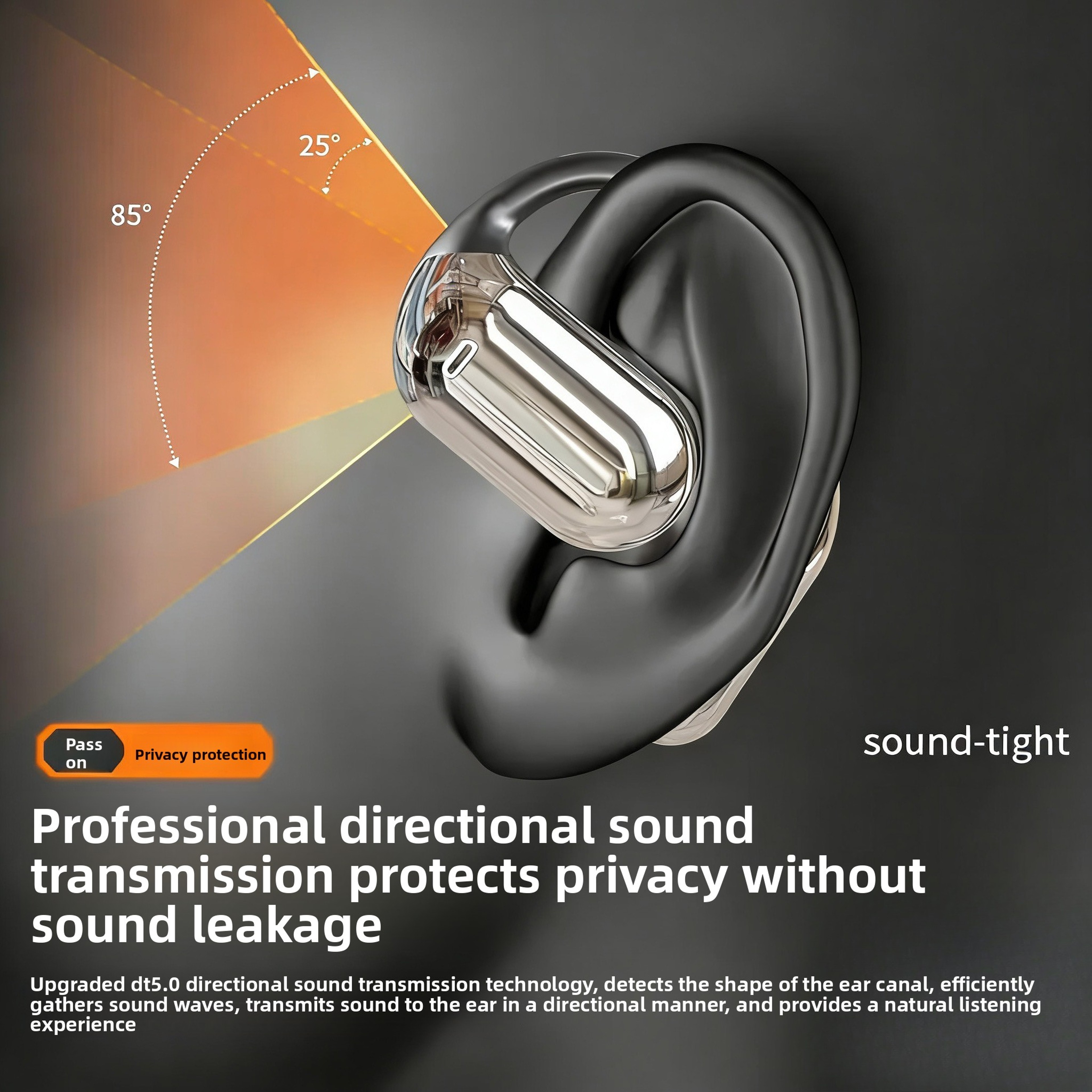 AI Translator Earbuds Languages Real Time Translation Bluetooth Noise Cancelling Headset 3