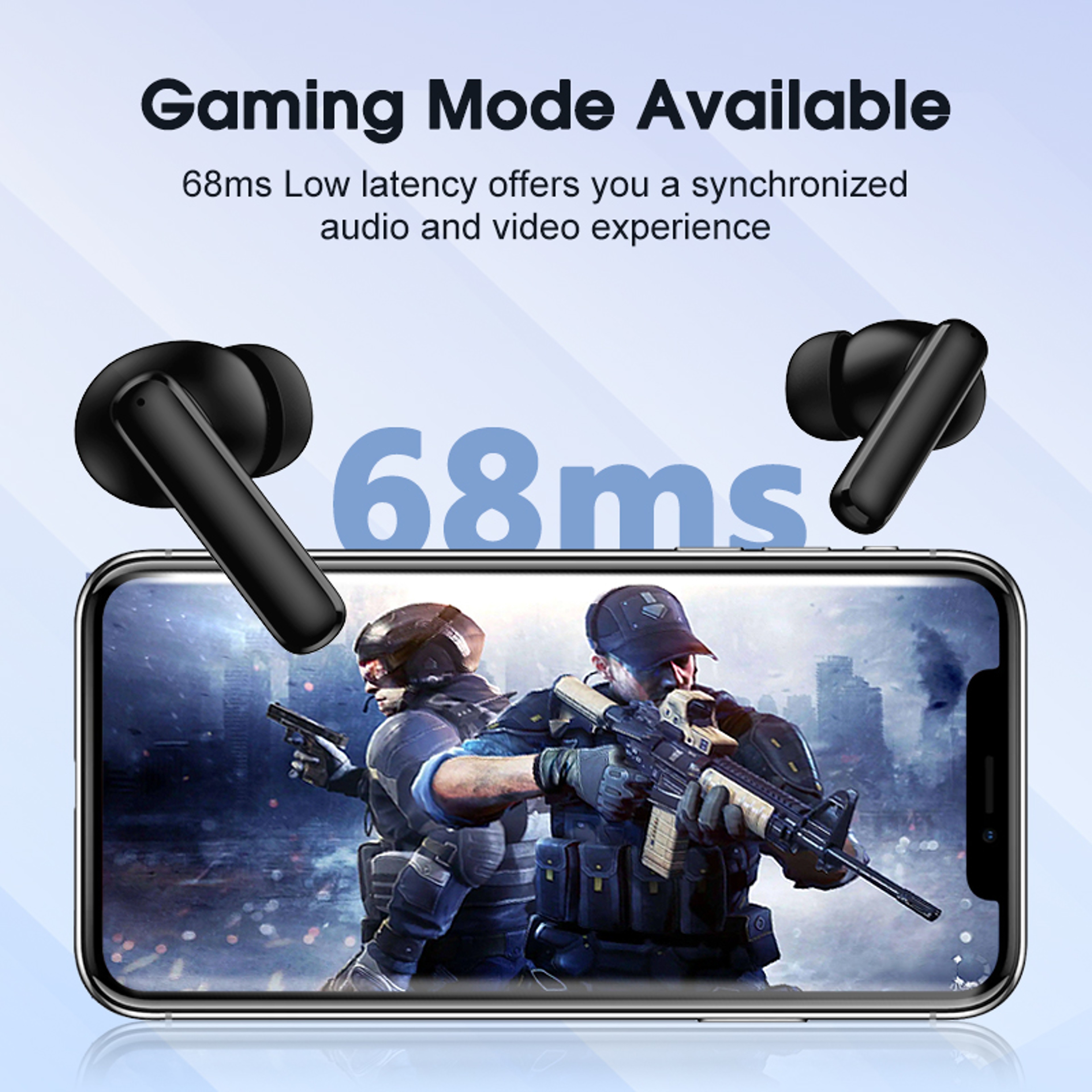 QCY ANC Bluetooth Noise Cancelling Wireless Earbuds 4