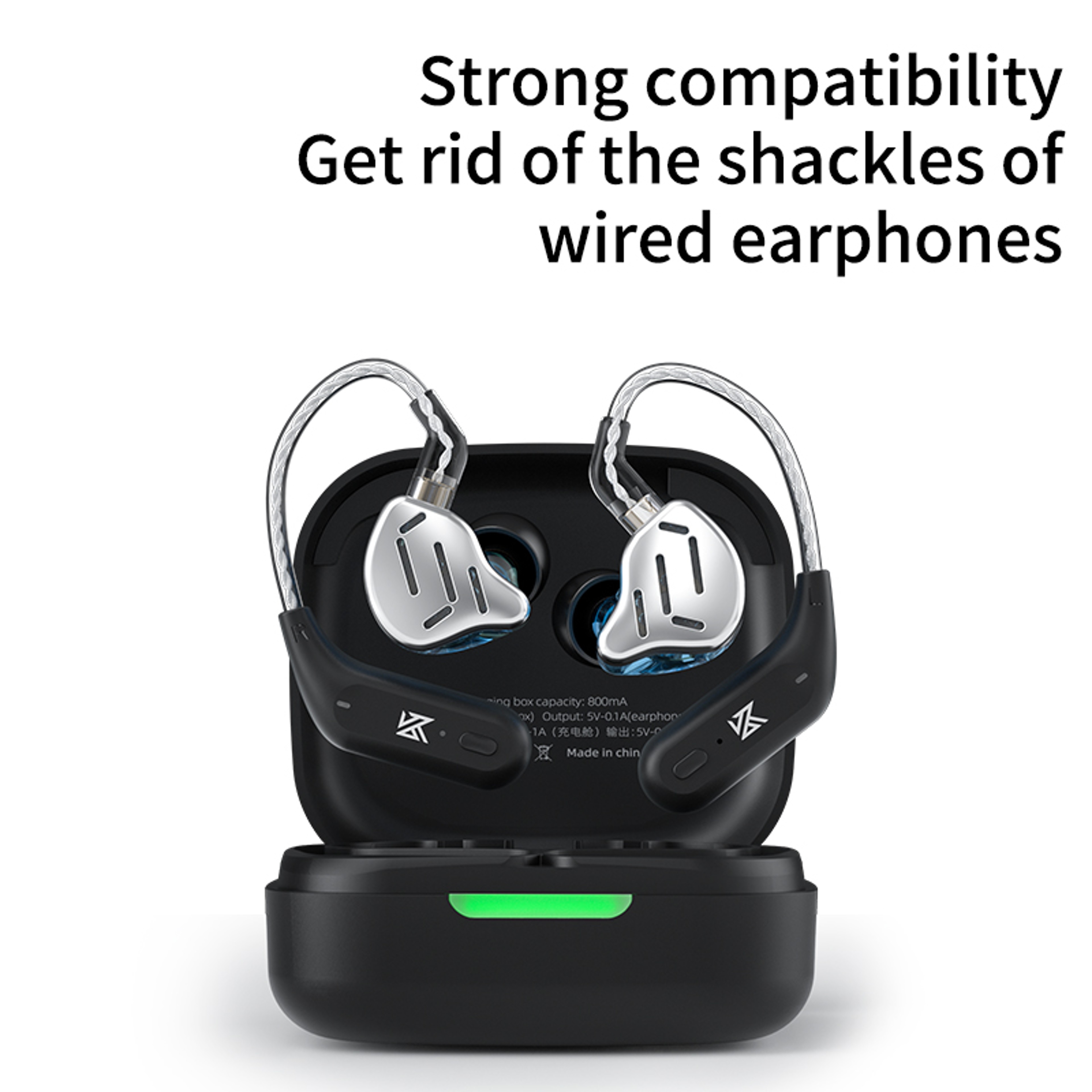 Bluetooth Wireless IEM Adapter With Charging Case For HiFi Earphones 0