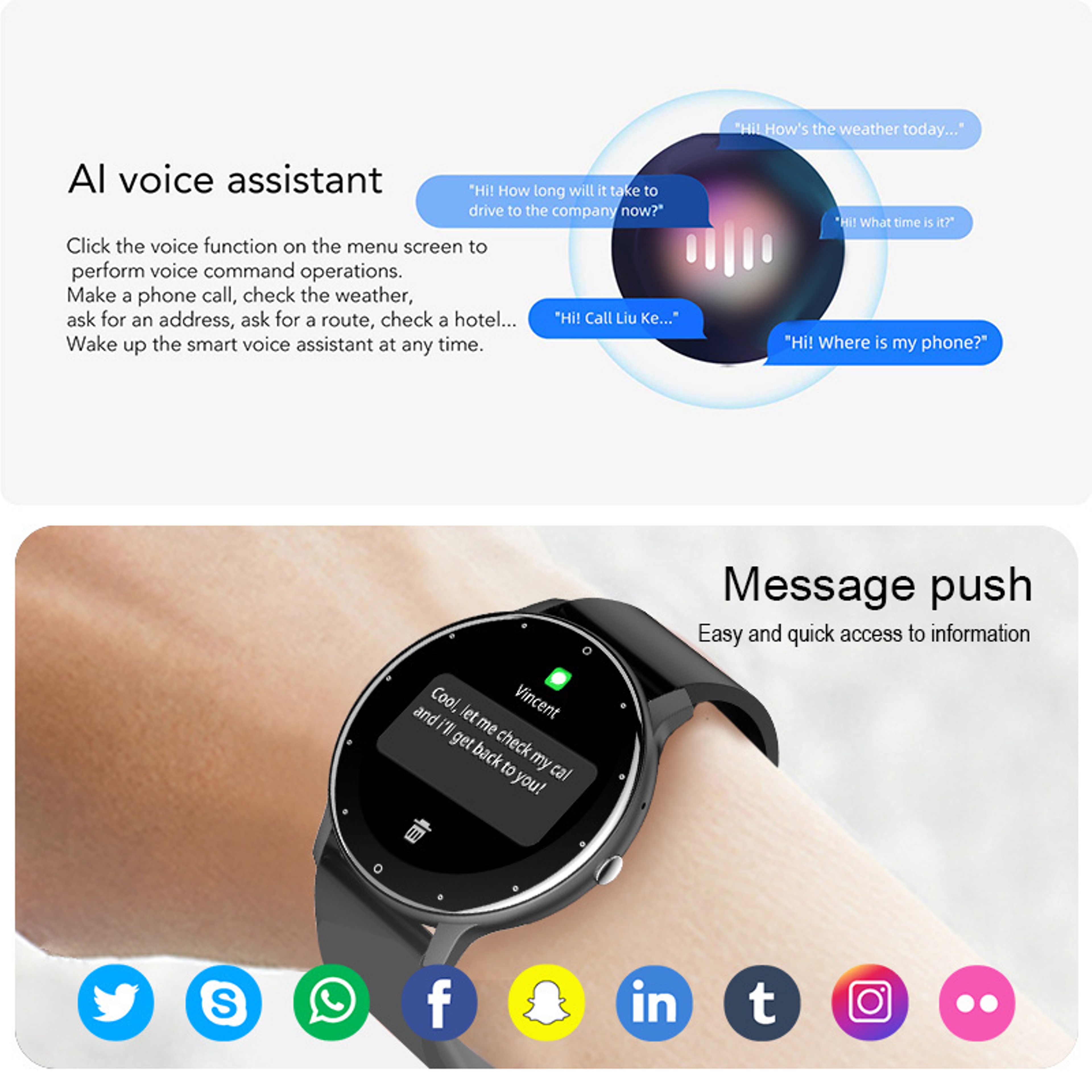 LIGE Bluetooth Call Smart Fitness Watch For Android  IOS 4