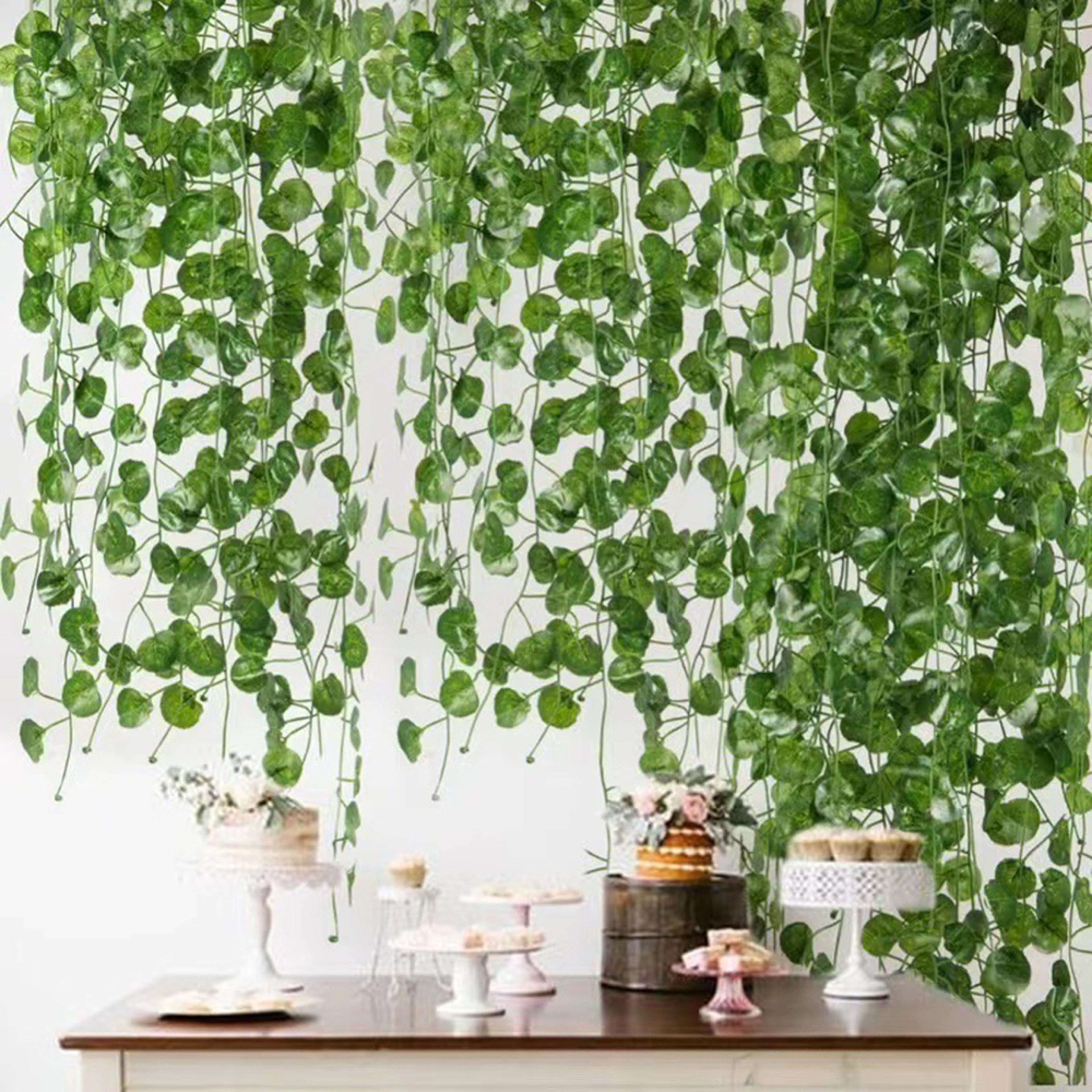 Artificial Hanging Vine Grape Leaf Garland For Ceiling Wall  Home Decor 0