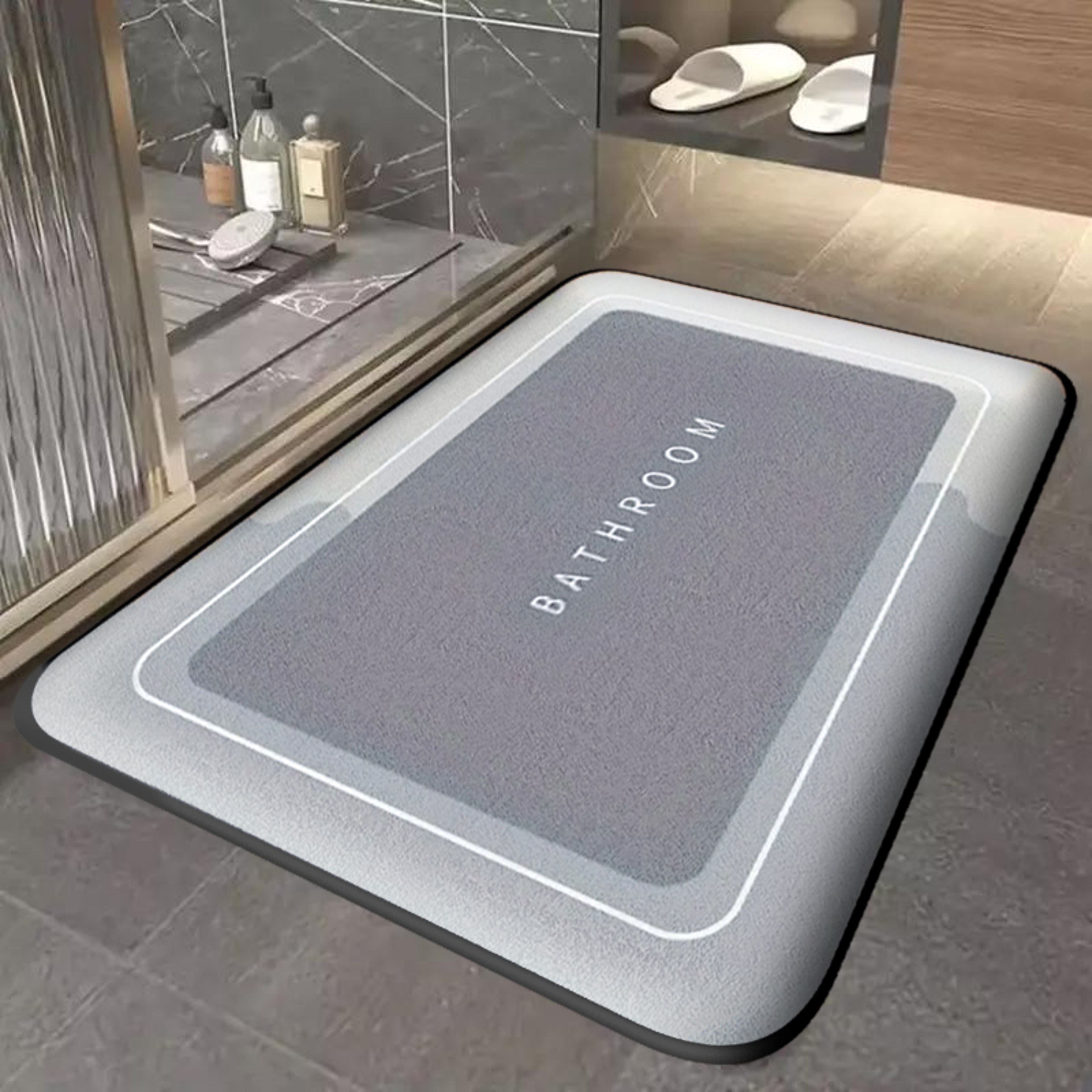 Quick Dry Bath Mat Non Slip Bathroom Rug For Bathroom Kitchen  Entryway 8