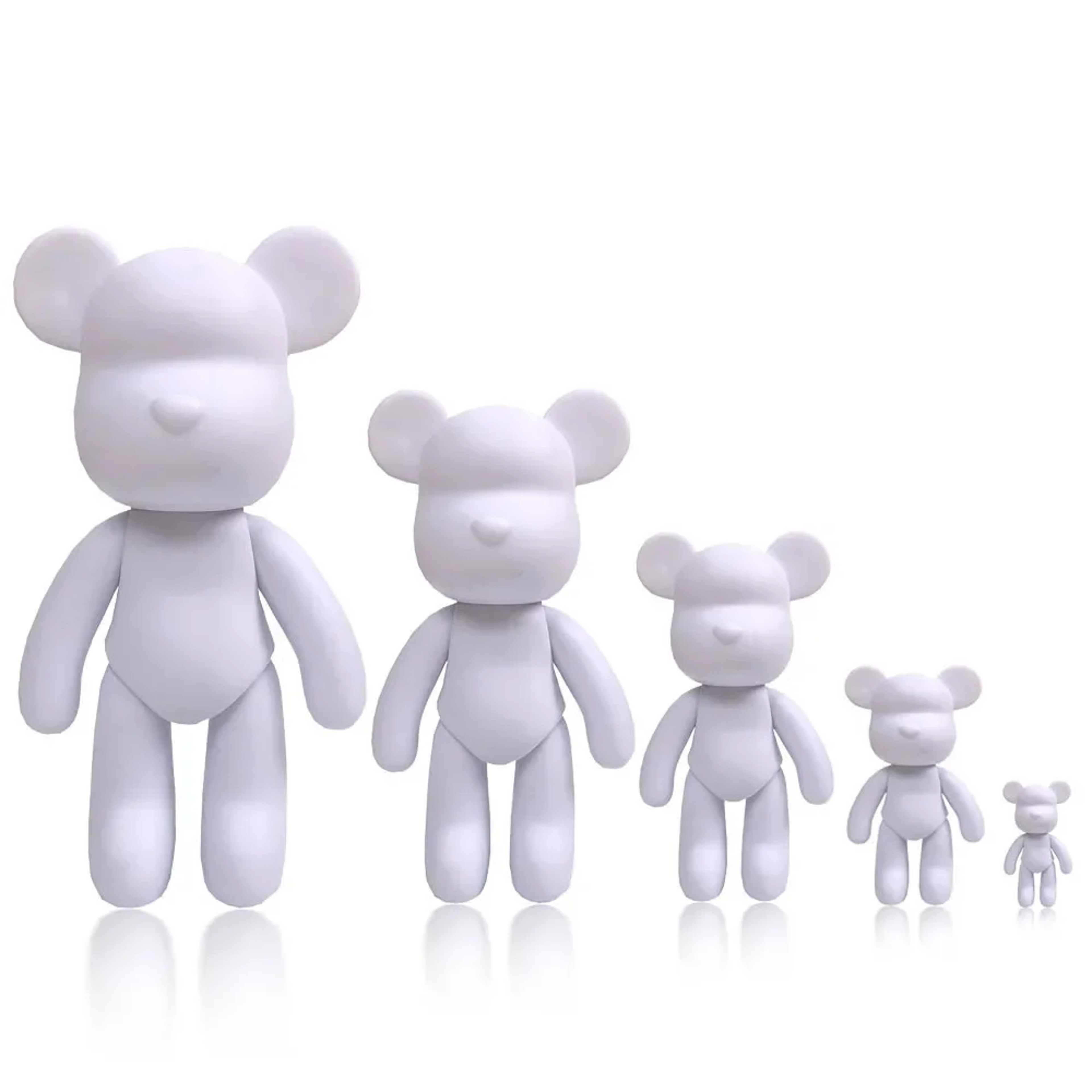 DIY Fluid Bear Kit Bearbrick Style Decor Paint Pouring Craft Sculpture 0