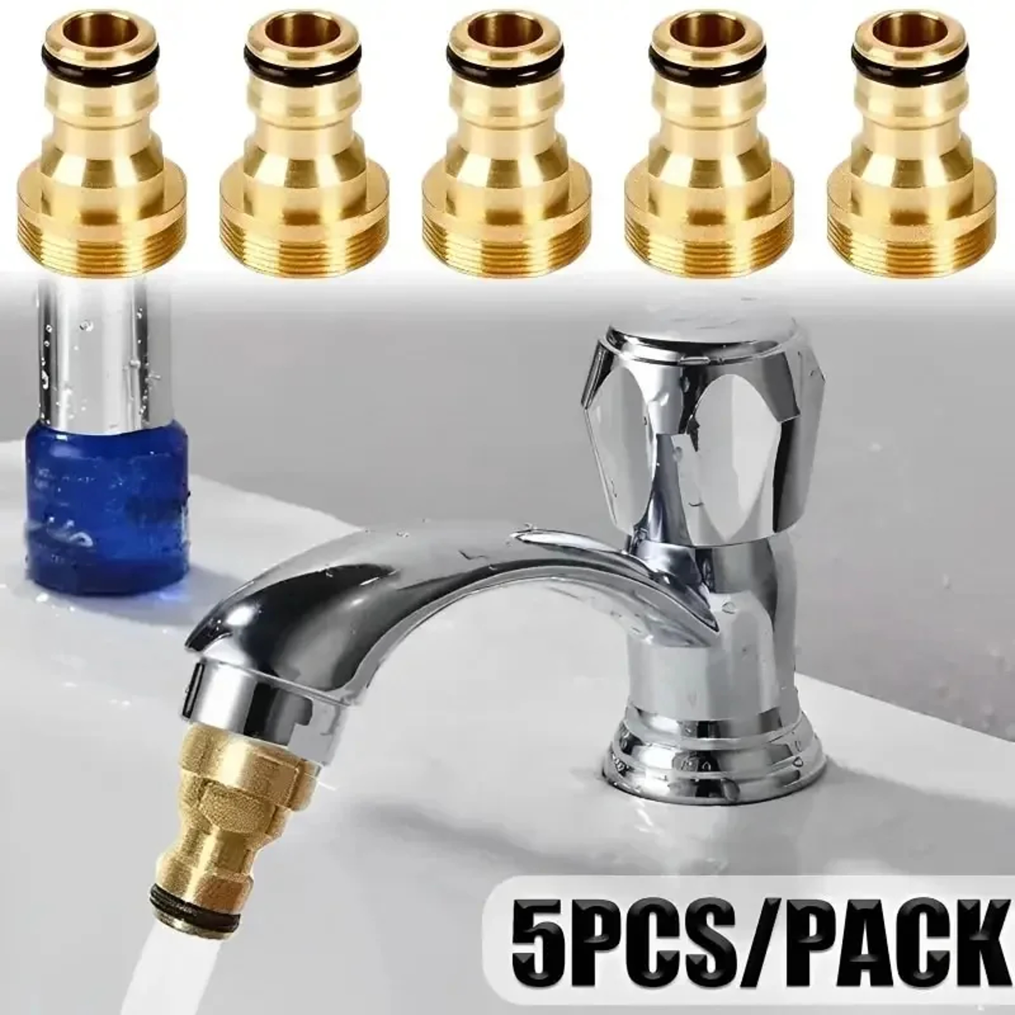 Universal Brass Faucet Adapter For Kitchen Sink  Garden Hose Connector 0