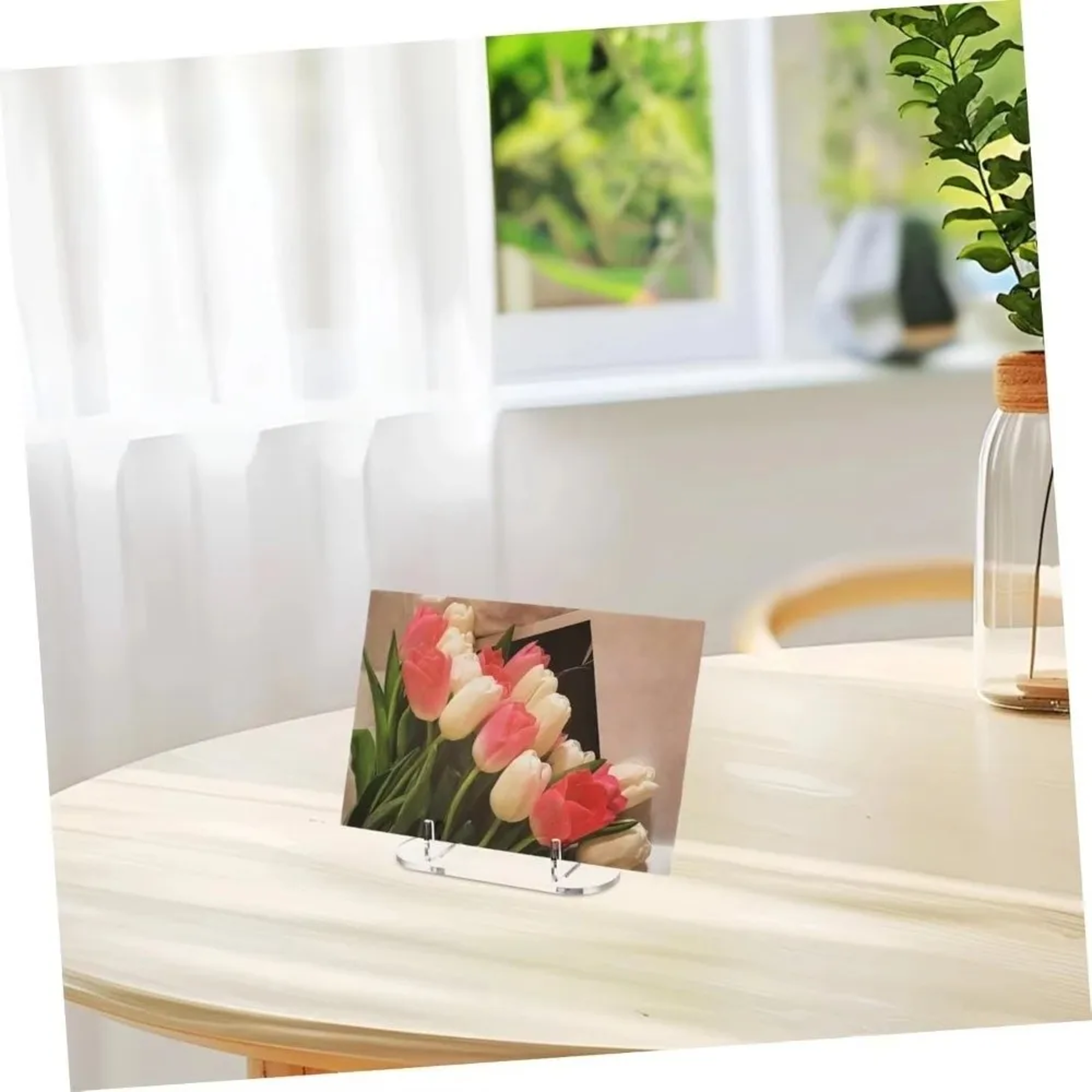 Clear Acrylic Display Stand Multi Purpose Clear Acrylic Easel For Plates Cards  Photos 3