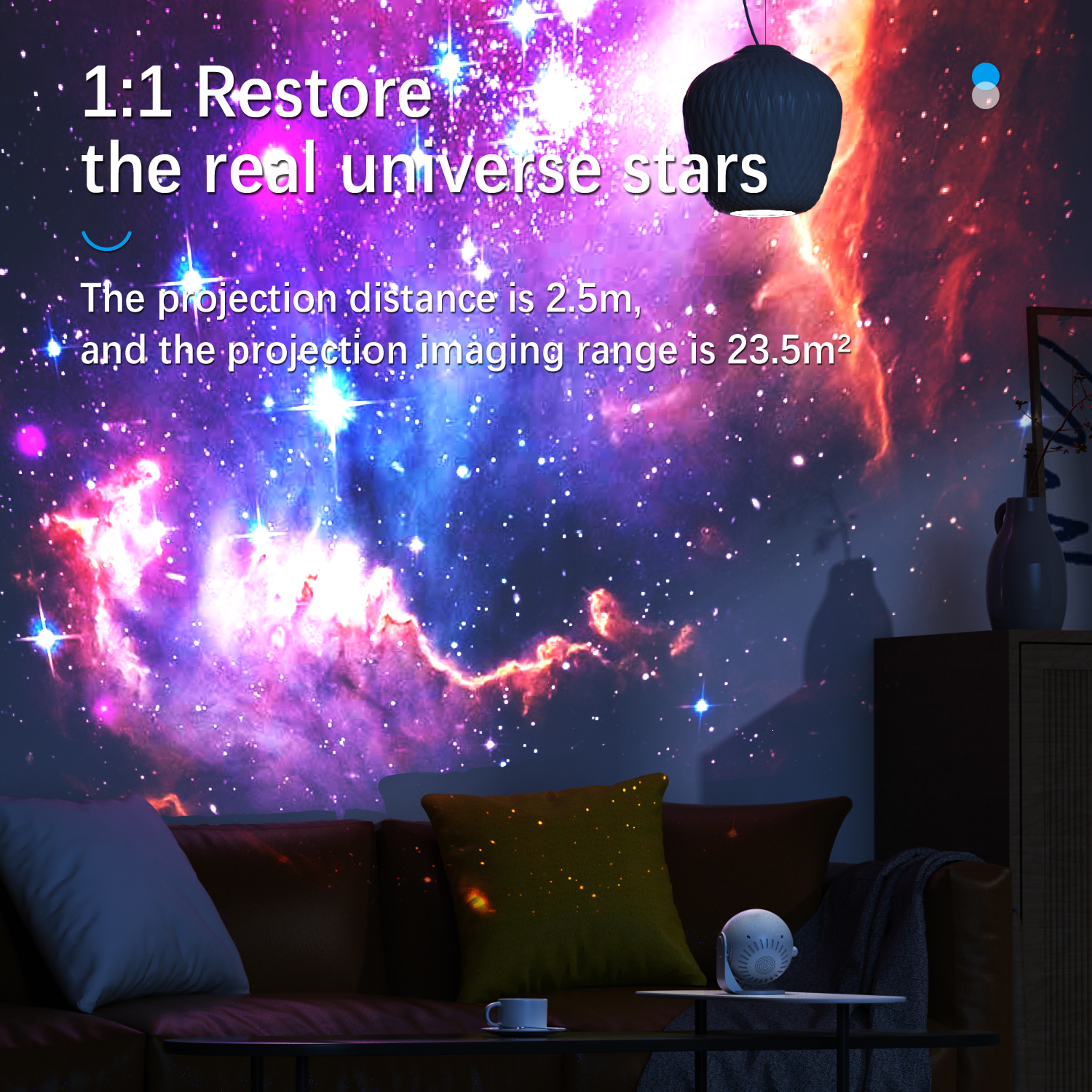 HD Galaxy Projector Bluetooth Planetarium Projector With Remote  Star Night Light 5