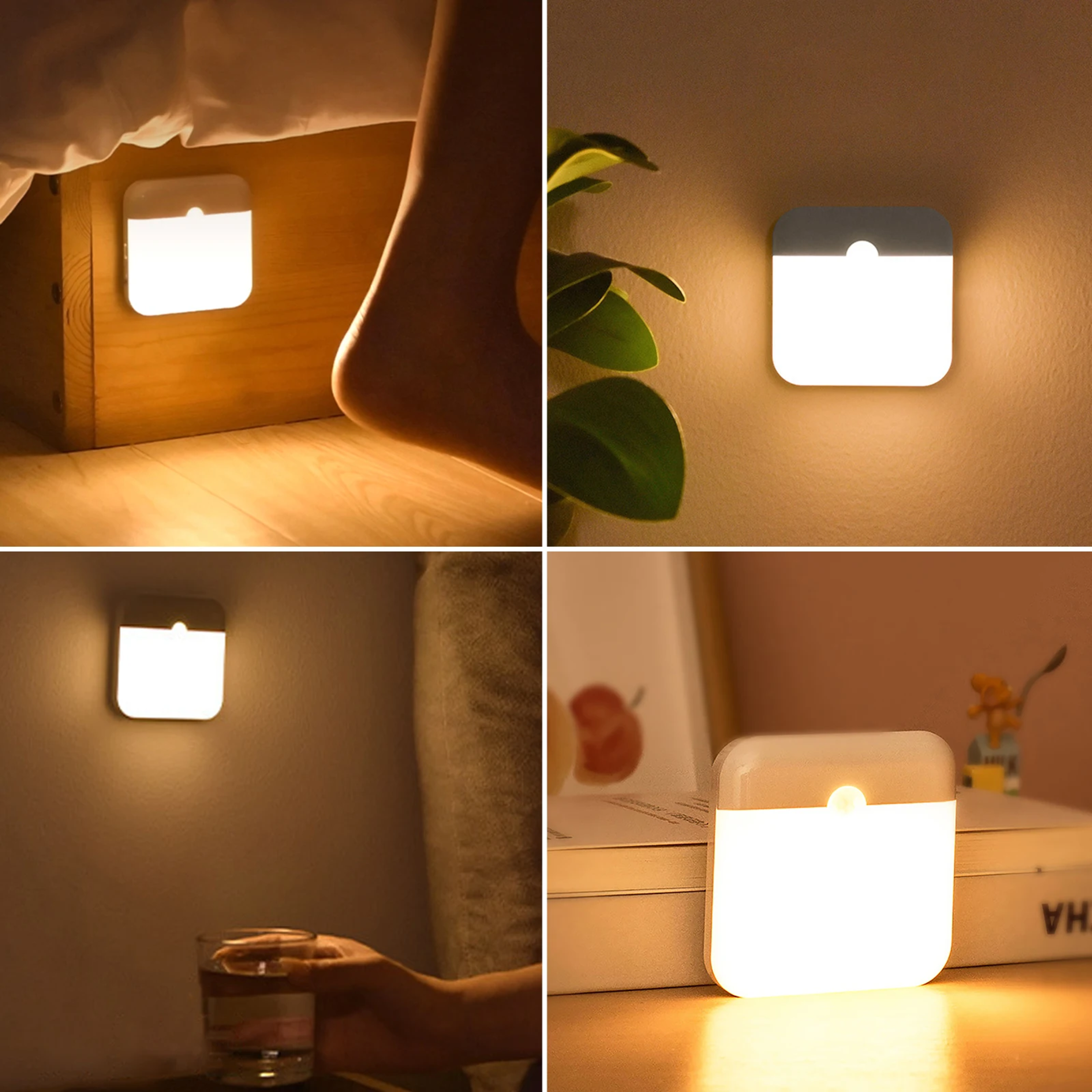 Rechargeable Motion Sensor Night Light USB C Wireless LED Closet & Under Cabinet Light – view 1