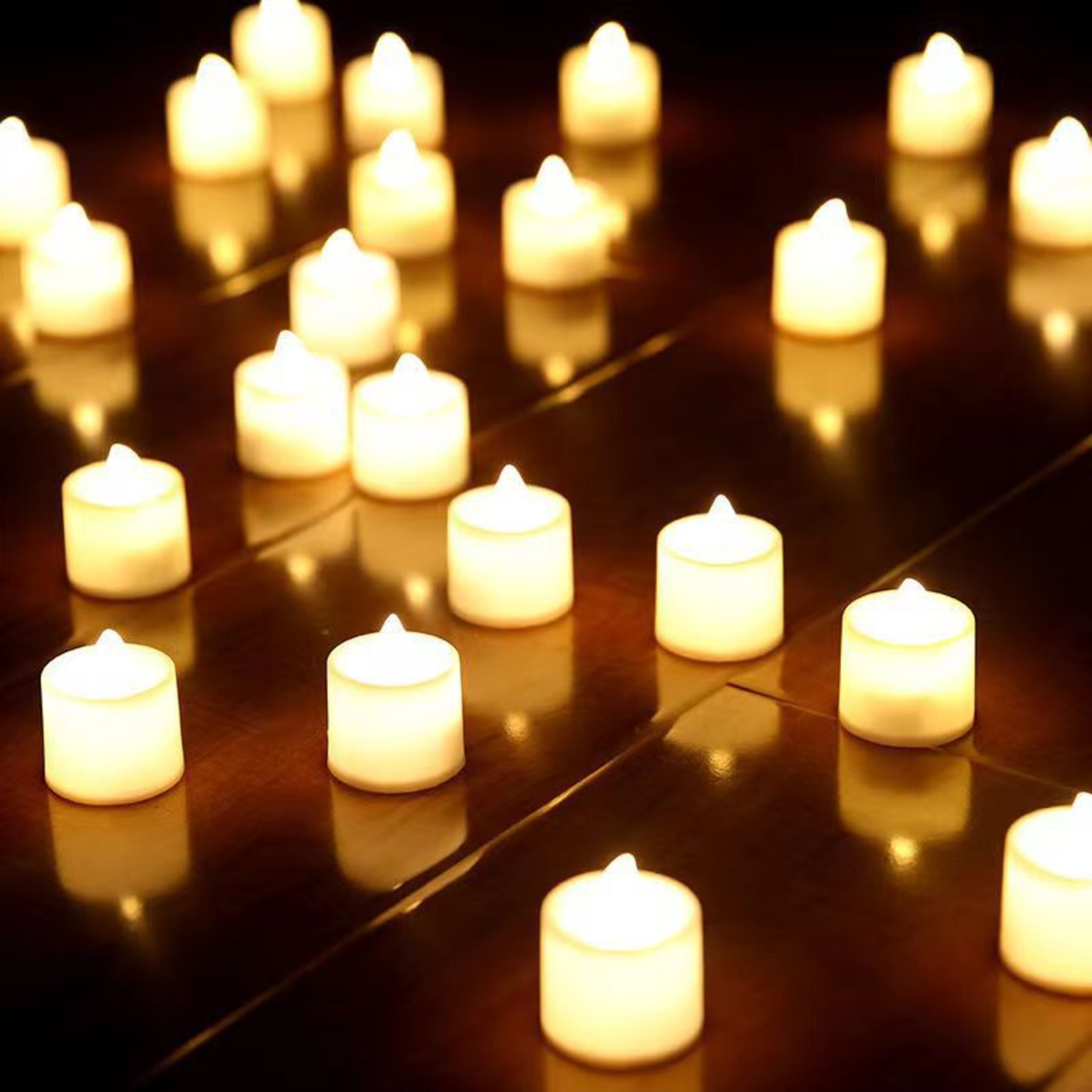 Flameless LED Candles Battery Operated Tea Lights For Wedding Party  Home Decor 2