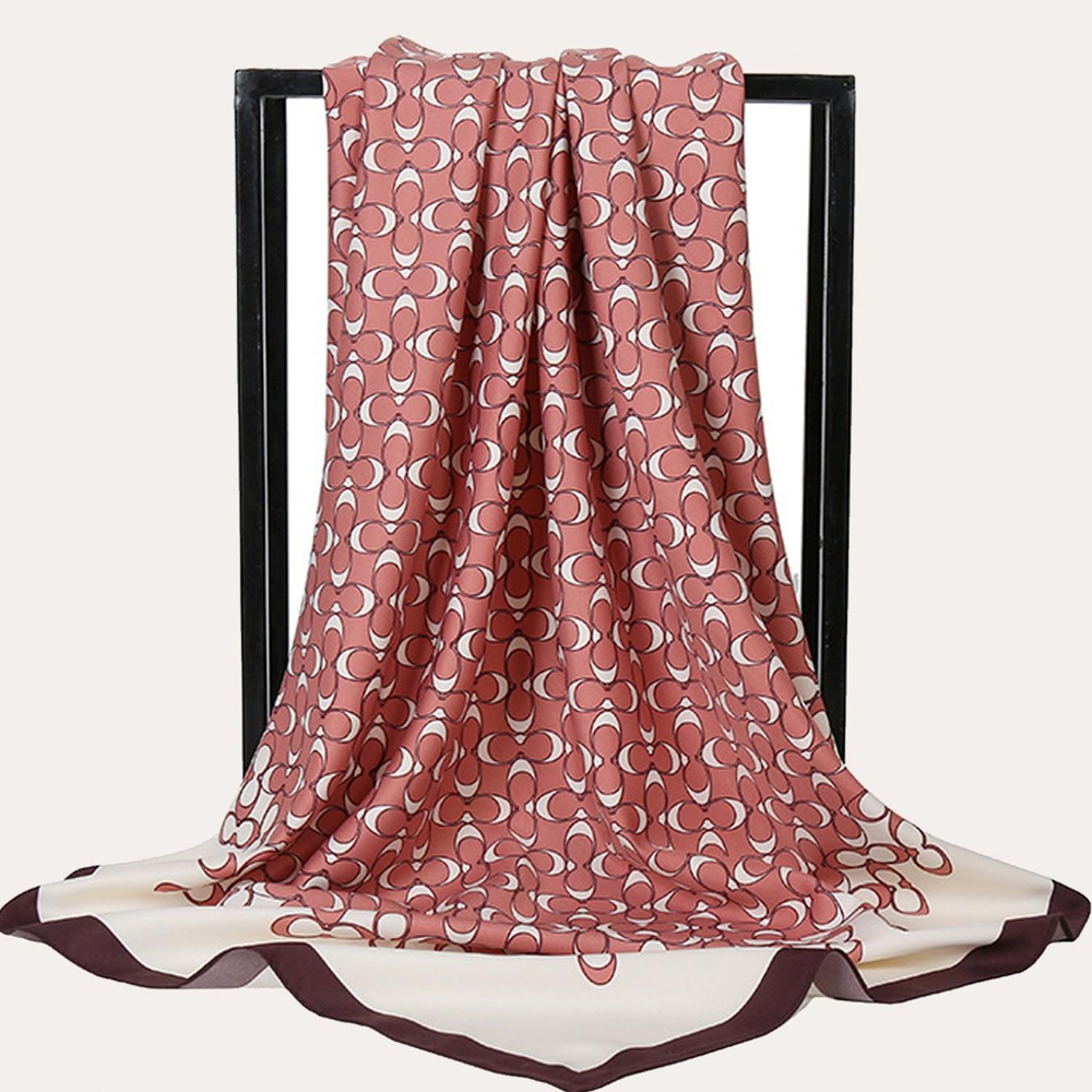 Elegant Silk Scarf Square Scarf For Women Versatile Fashion Head Scarf  Neckerchief 1