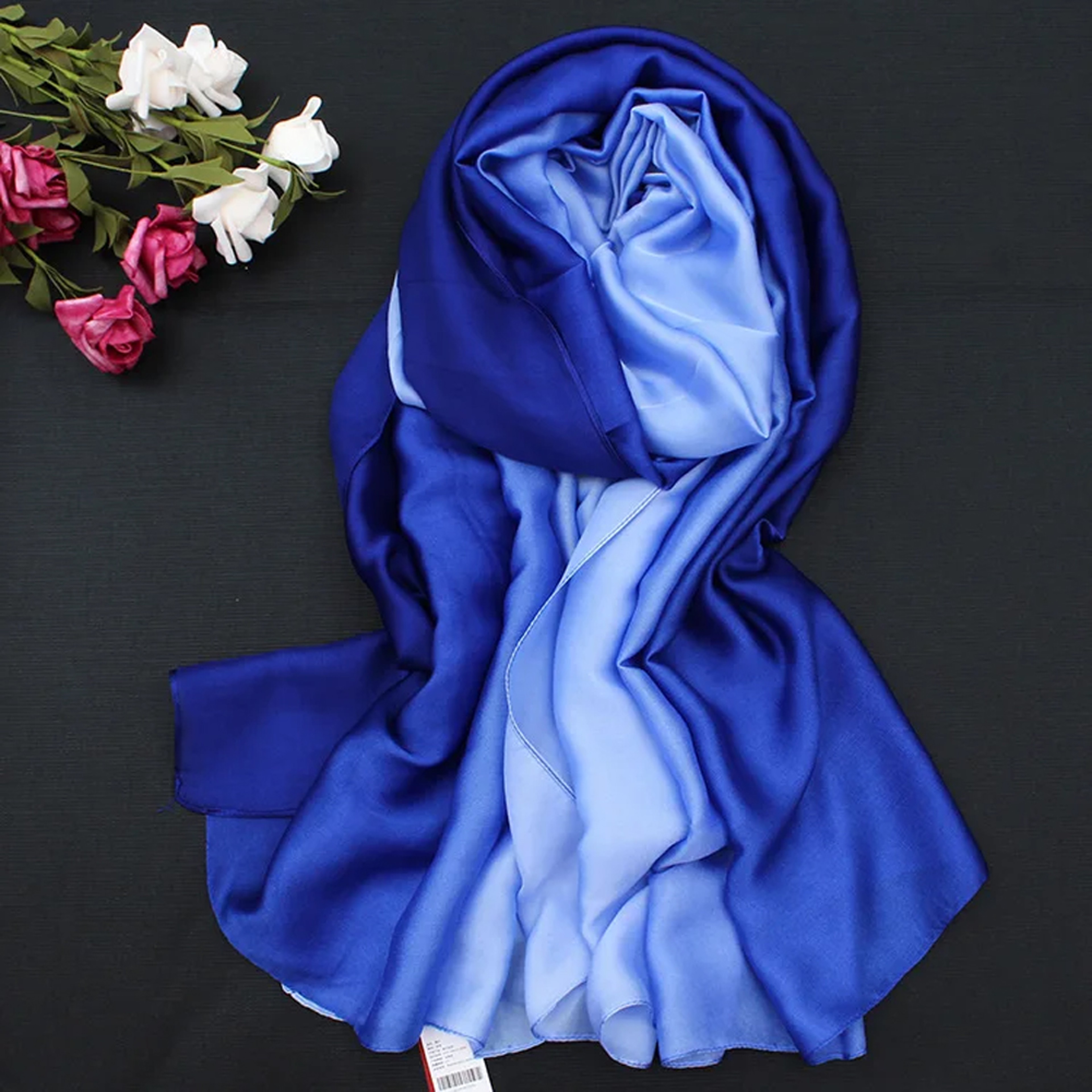 Luxury Chiffon Scarf Gradient Beach Shawl Lightweight Summer Wrap For Women 0