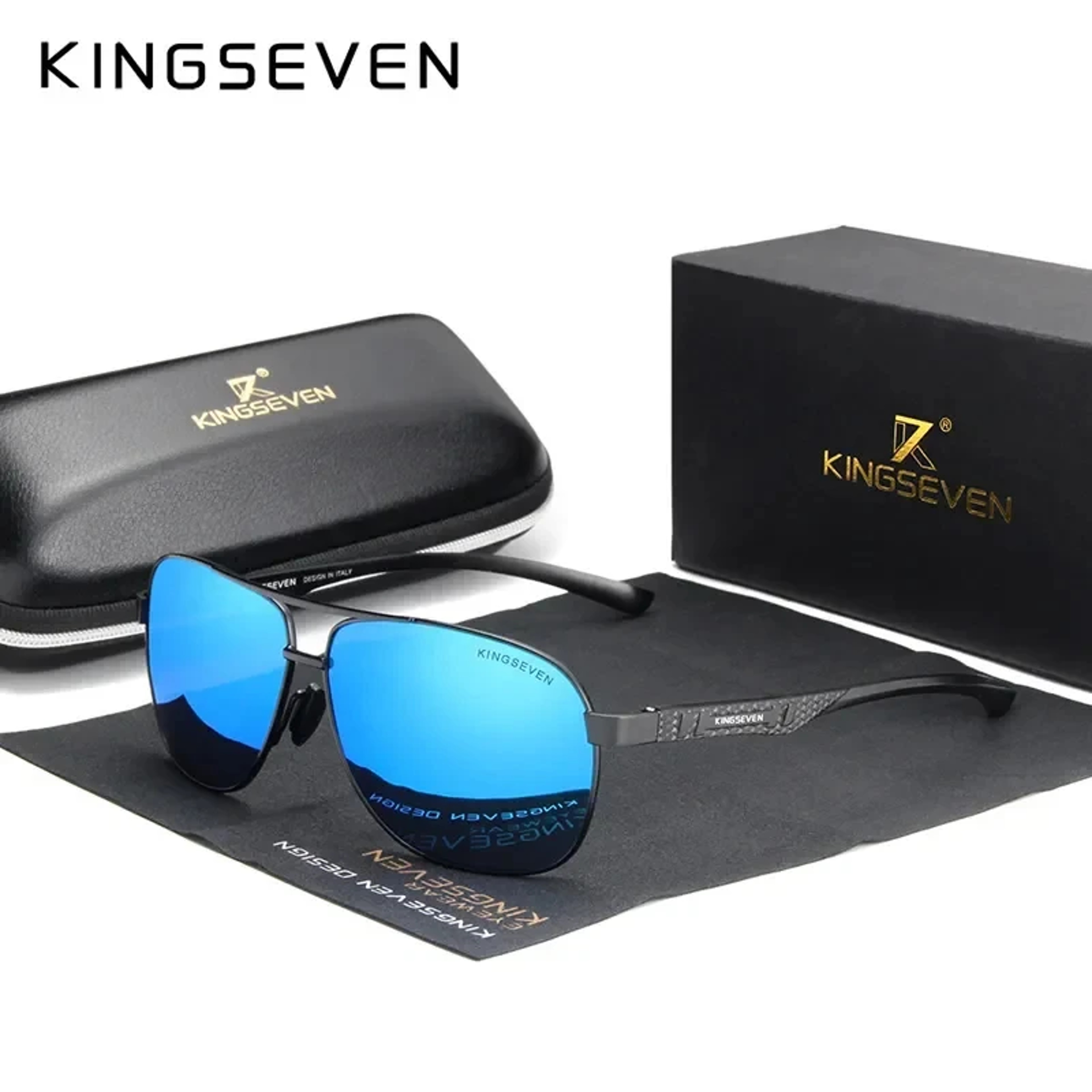 KINGSEVEN Polarized Sunglasses Photochromic Pilot Aluminum Frame Eyewear 2