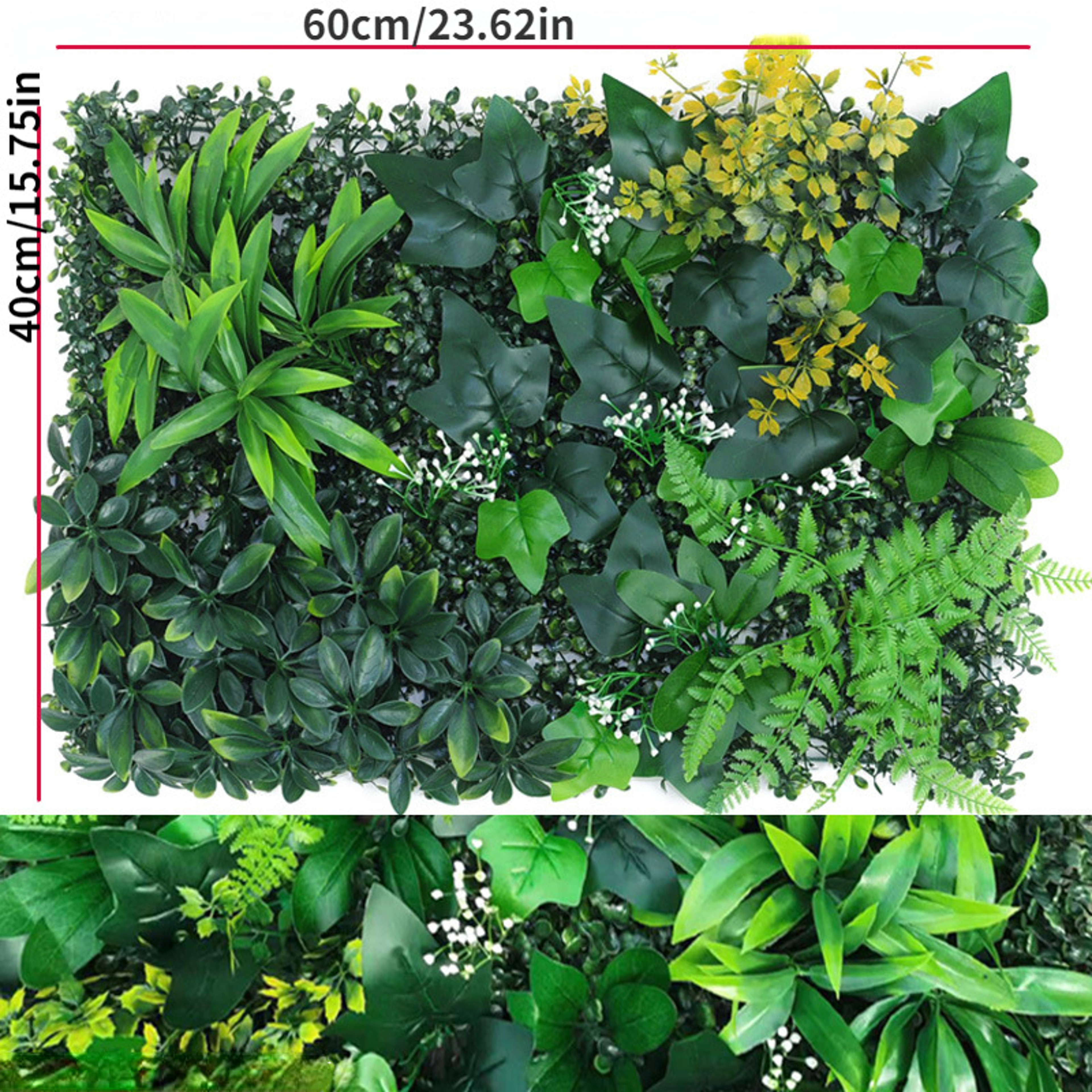 Lush Artificial Grass Wall Boxwood Hedge Panels For Indoor  Outdoor Green Wall Decor 6