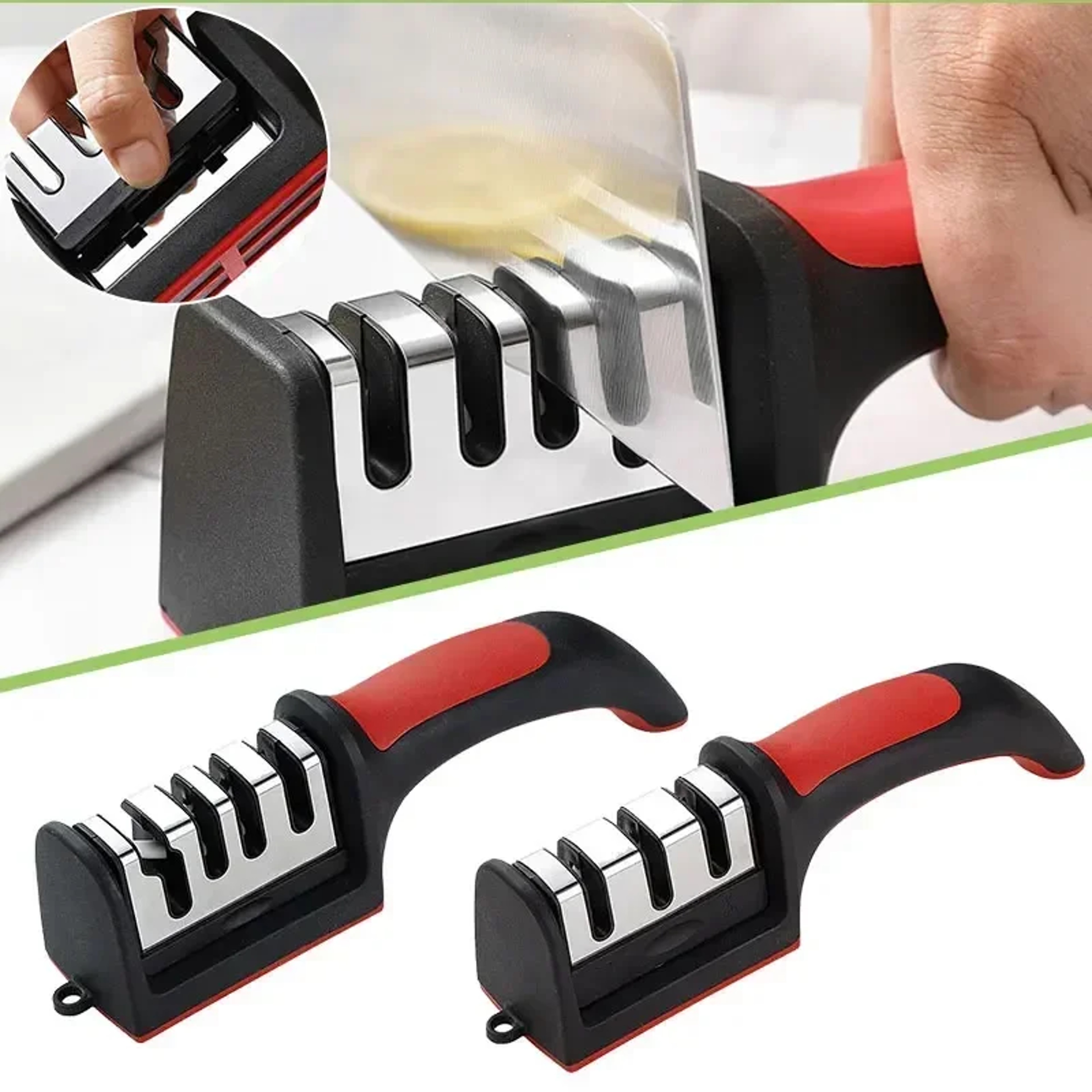 Precision Kitchen Knife Sharpener Stage Knife Sharpener With Non Slip Base 0