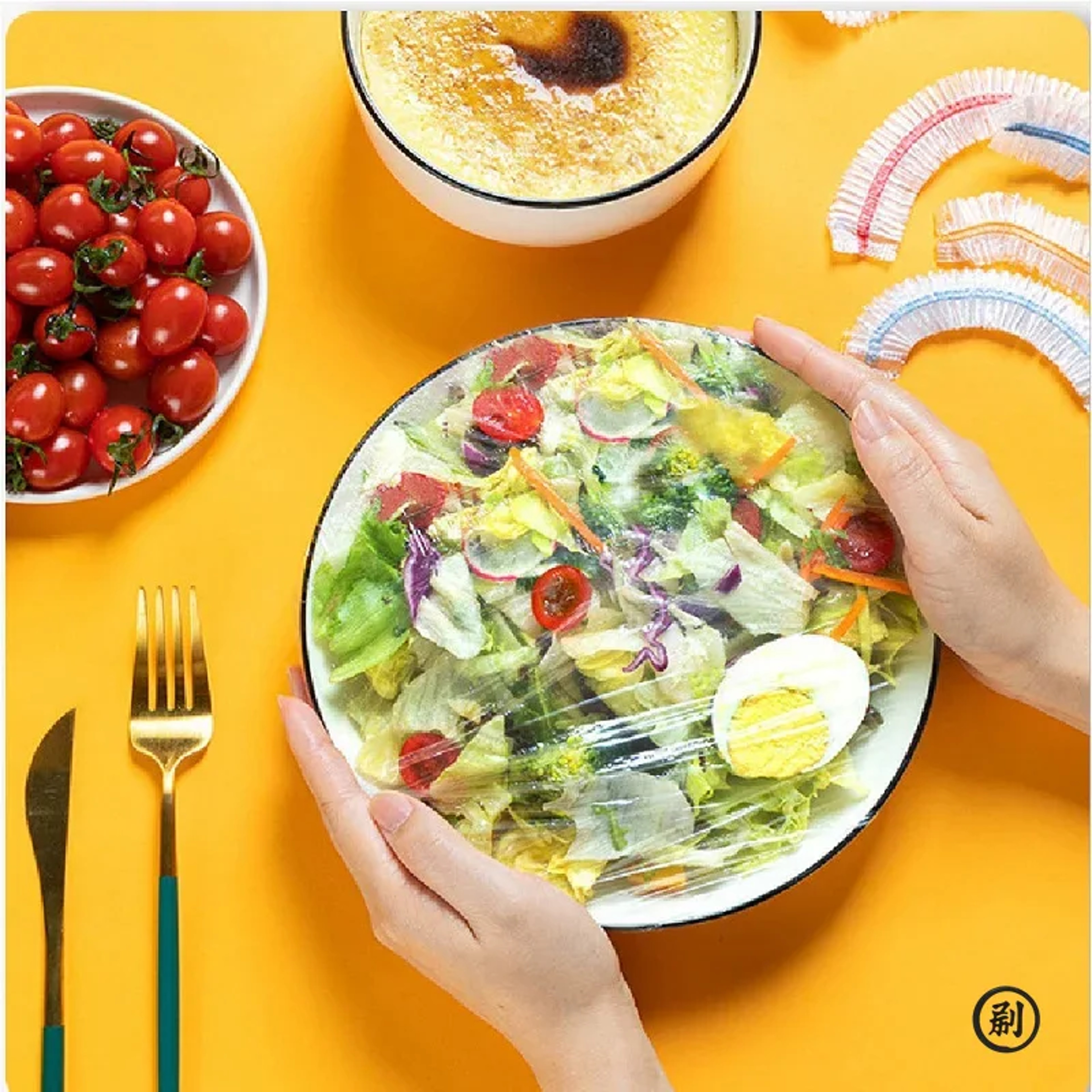 Elastic Food Covers Disposable Plastic Bowl Lids for Fresh Food Storage – view 6