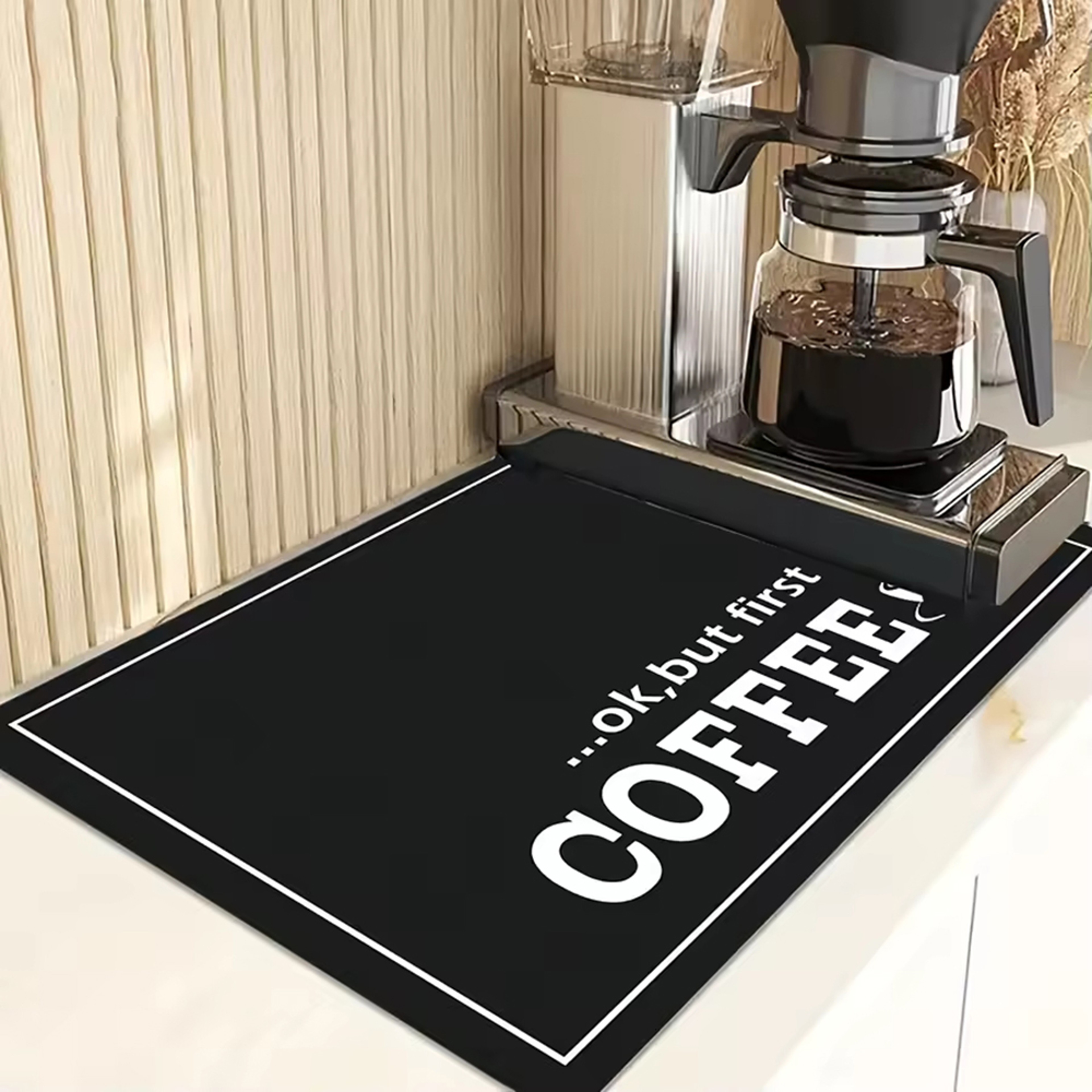 Modern Coffee Machine Mat Absorbent Coffee Bar Drying Mat For Kitchen Counter 4