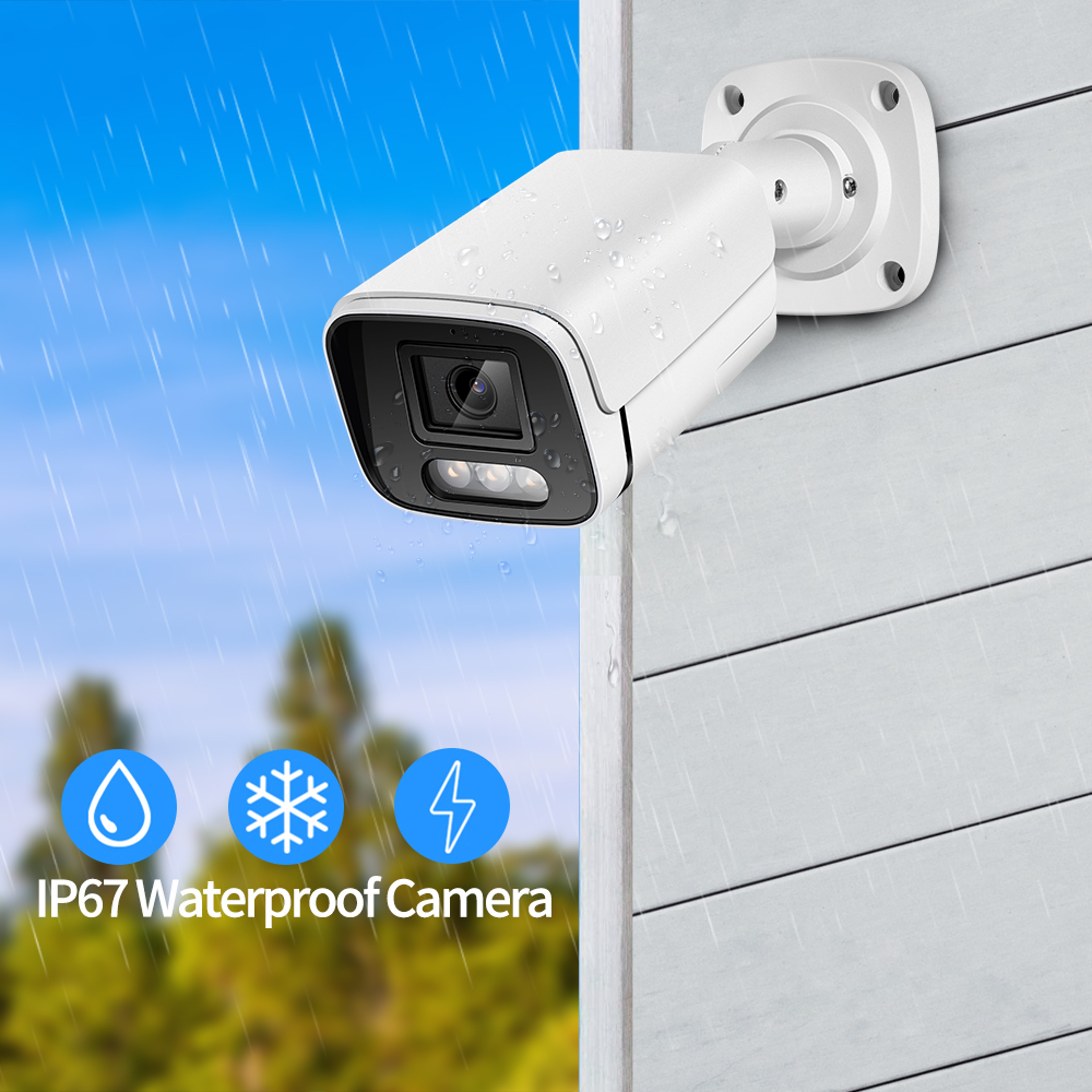 POE Security Camera with Color Night Vision Outdoor ONVIF Bullet CCTV – view 5