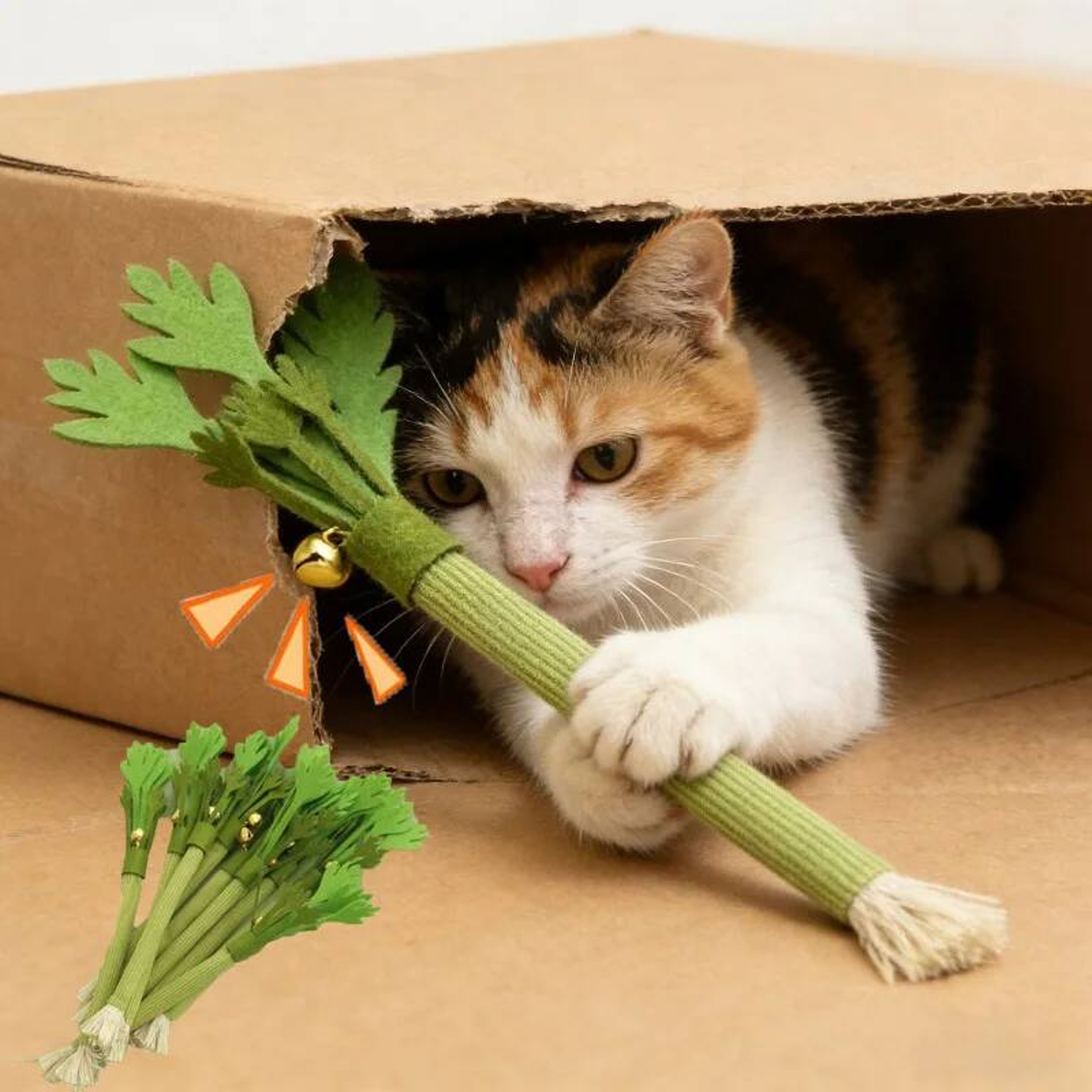 Interactive Cat Chew Toy With Natural Catnip Toy  Bell For Dental Cleaning And Play 0