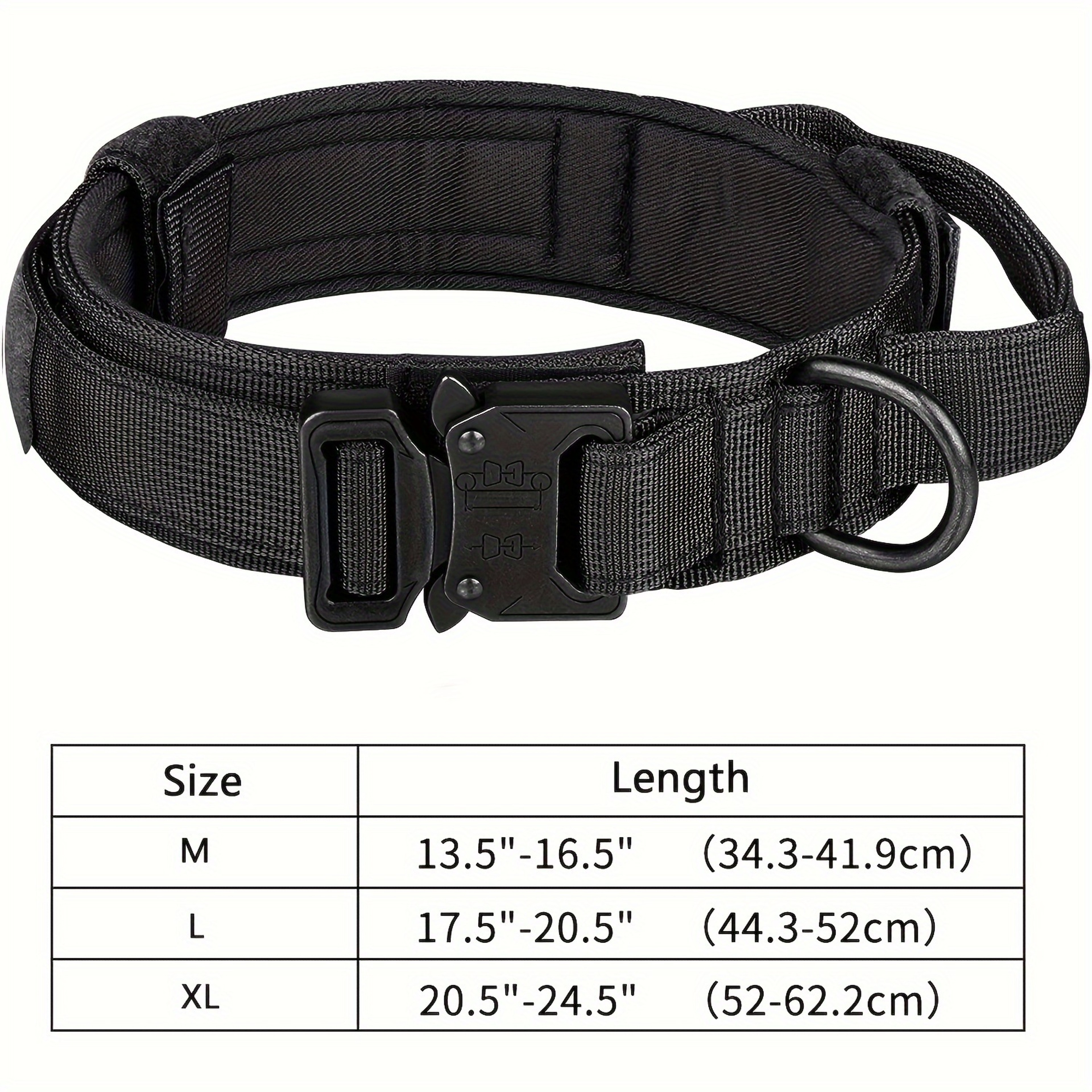 Heavy Duty Tactical Dog Collar With Control Handle  Metal Buckle For Medium And Large Dogs 5