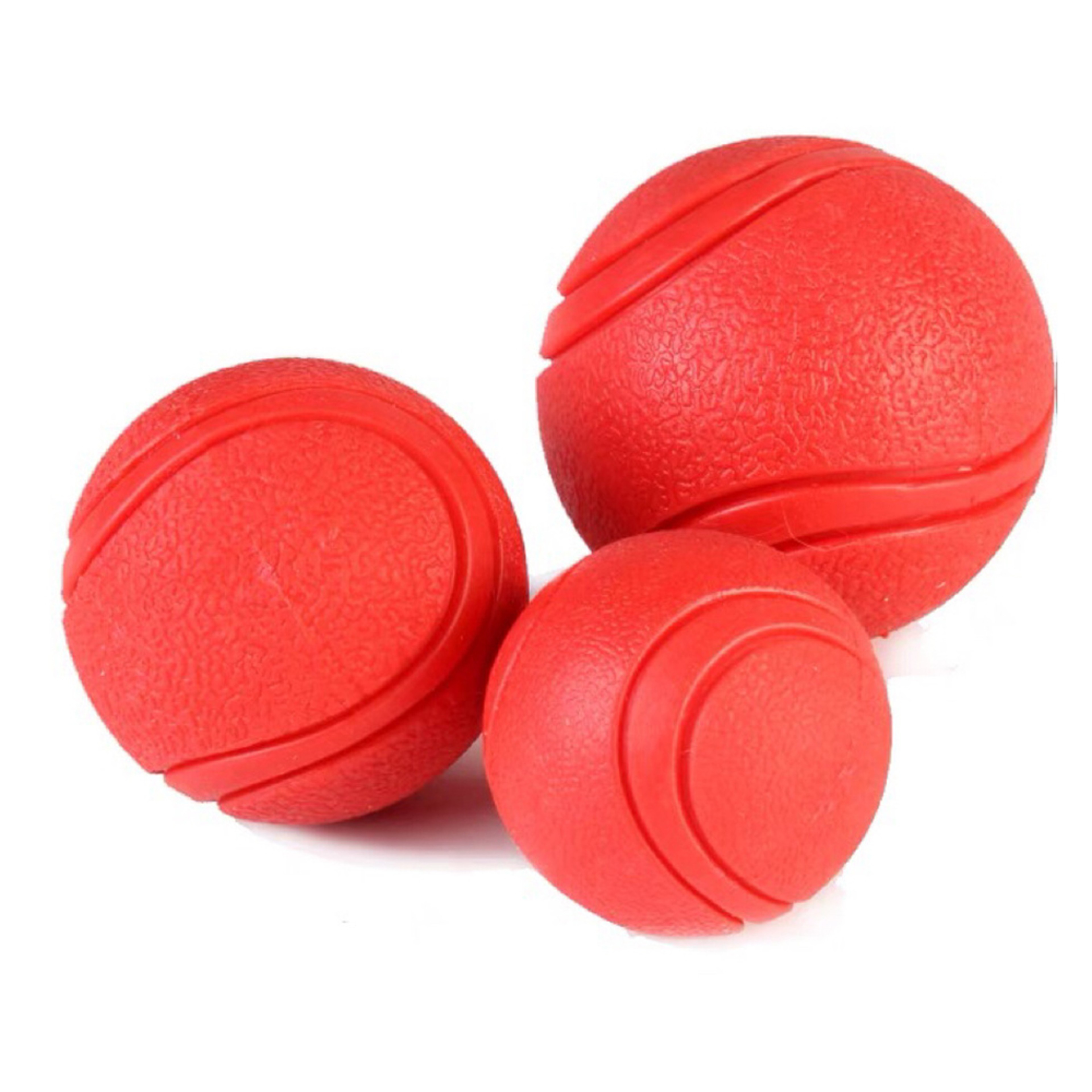 Elastic Dog Chew Ball Rubber Pet Training Ball For Teeth Cleaning  Interactive Play 0