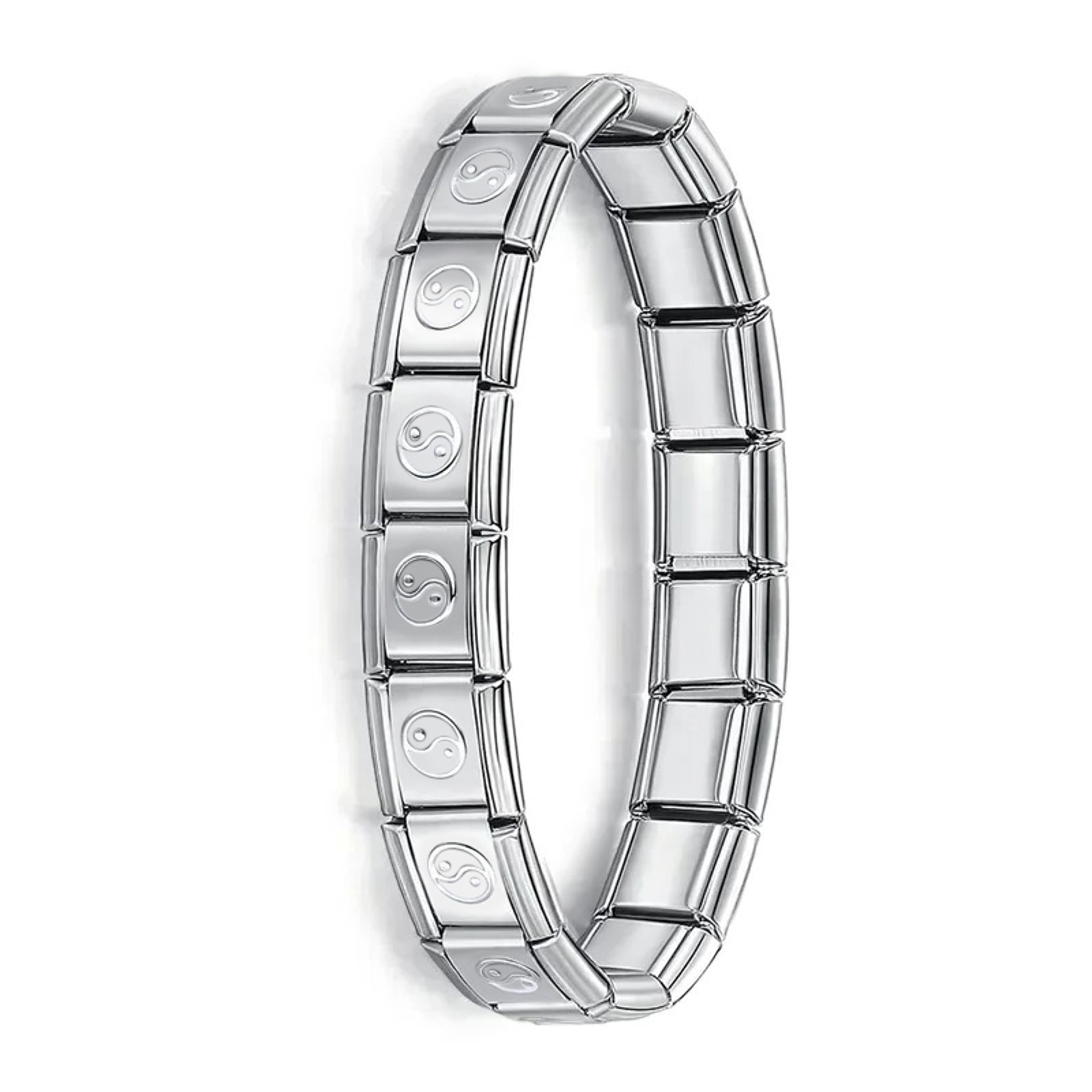 Hapiship Italian Charm Bracelet For Women Stainless Steel Elastic DIY Charm Bangle 3