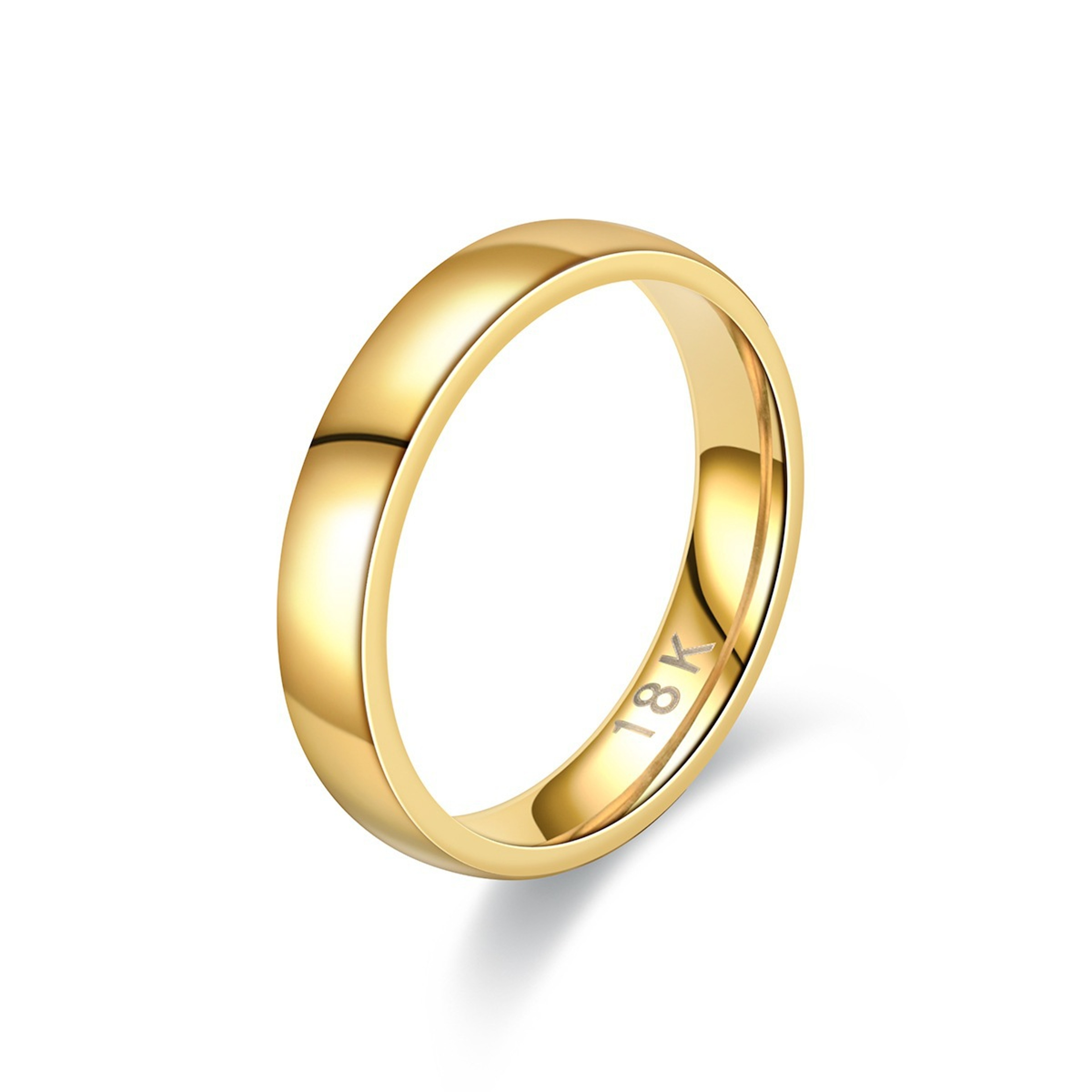 Gold Plated Ring For Women  Couples Simple Engagement Wedding Band 0