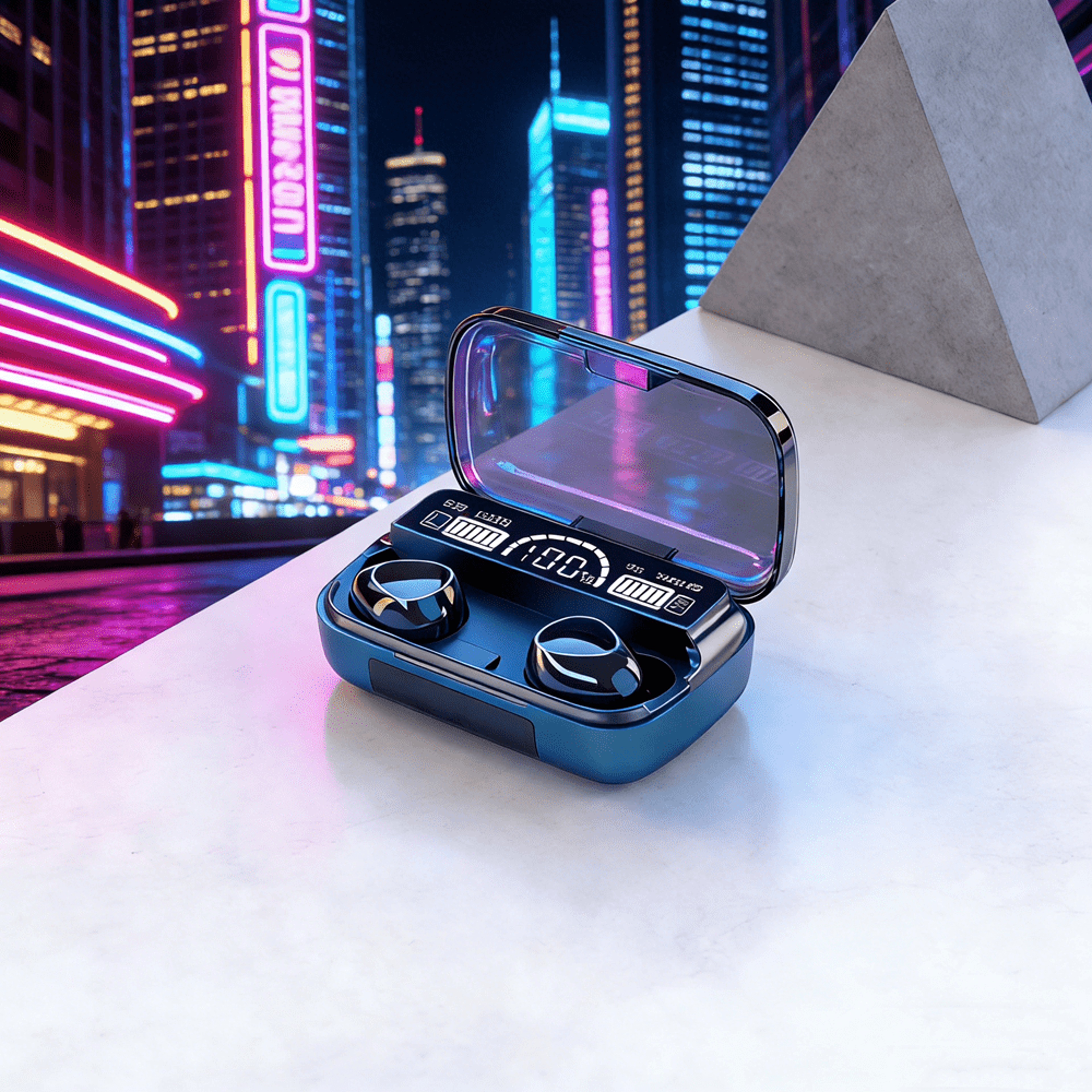 Bluetooth Earbuds With LED Display Charging Case HiFi Stereo Wireless Gaming Earbuds 0