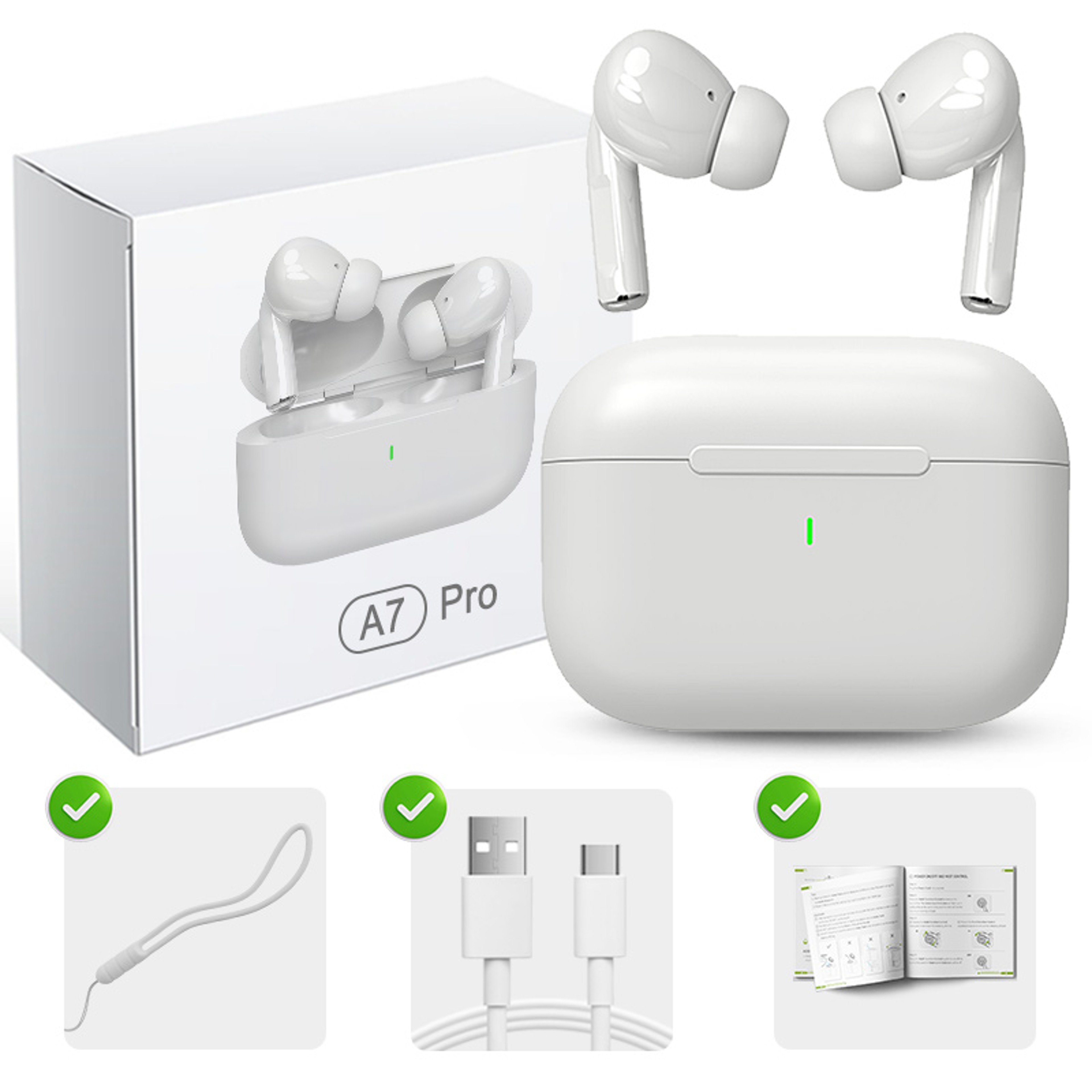Air Pro Wireless Bluetooth Earbuds with HiFi Sound & Noise Reduction for iPhone and Android – view 1
