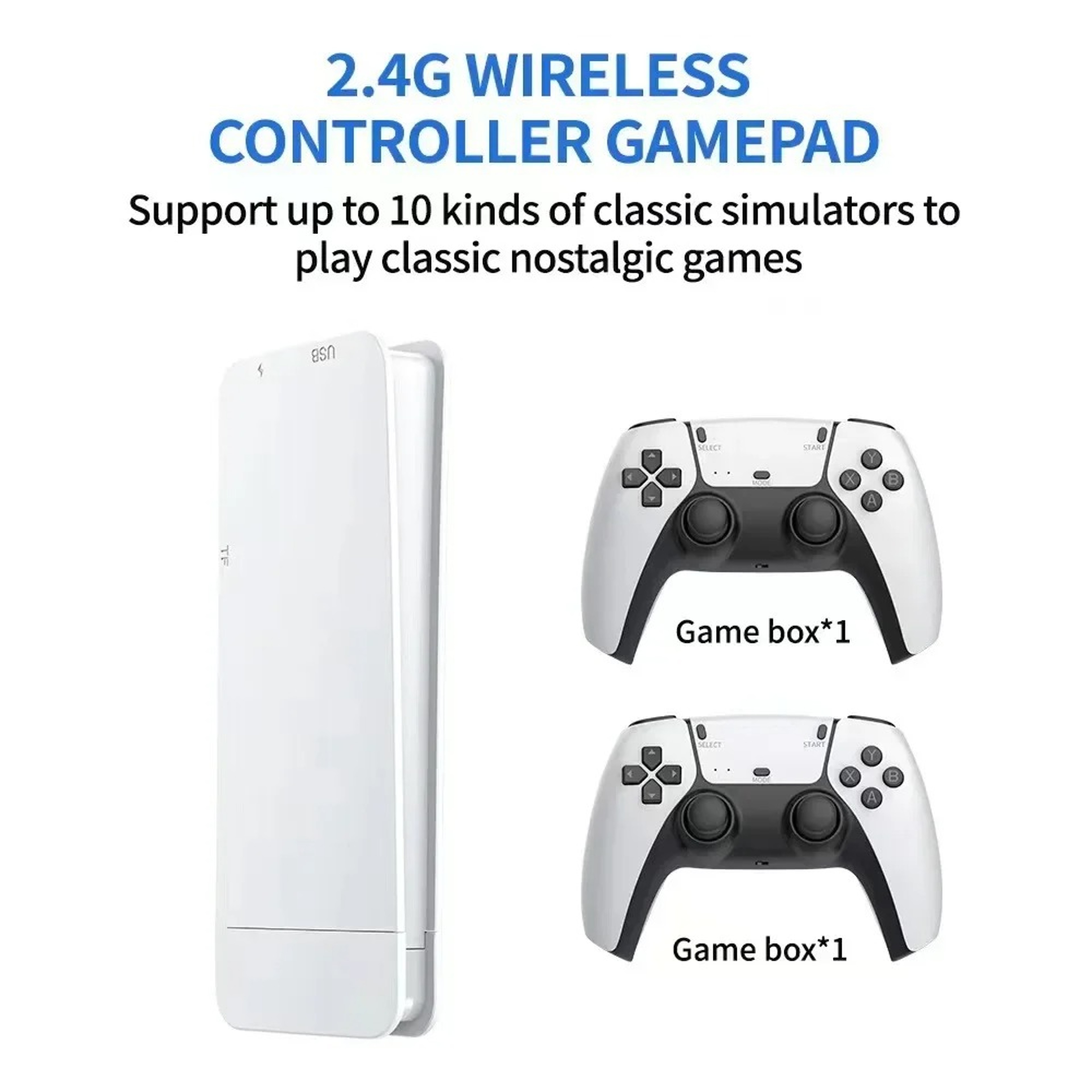 Game Console Retro Game Stick with Wireless Controllers and Classic Arcade Games – view 4