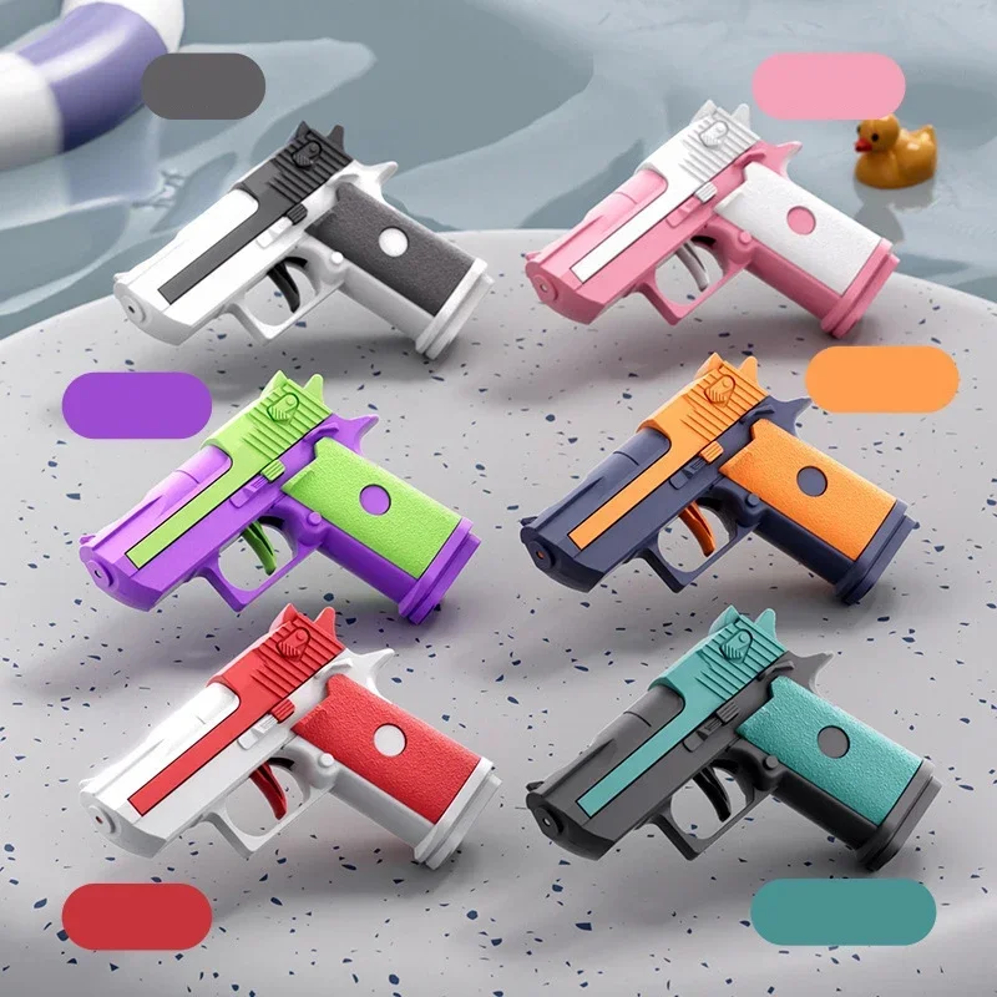 Mini Water Gun For Kids Mechanical Continuous Spray Summer Beach Toy Pistol 4