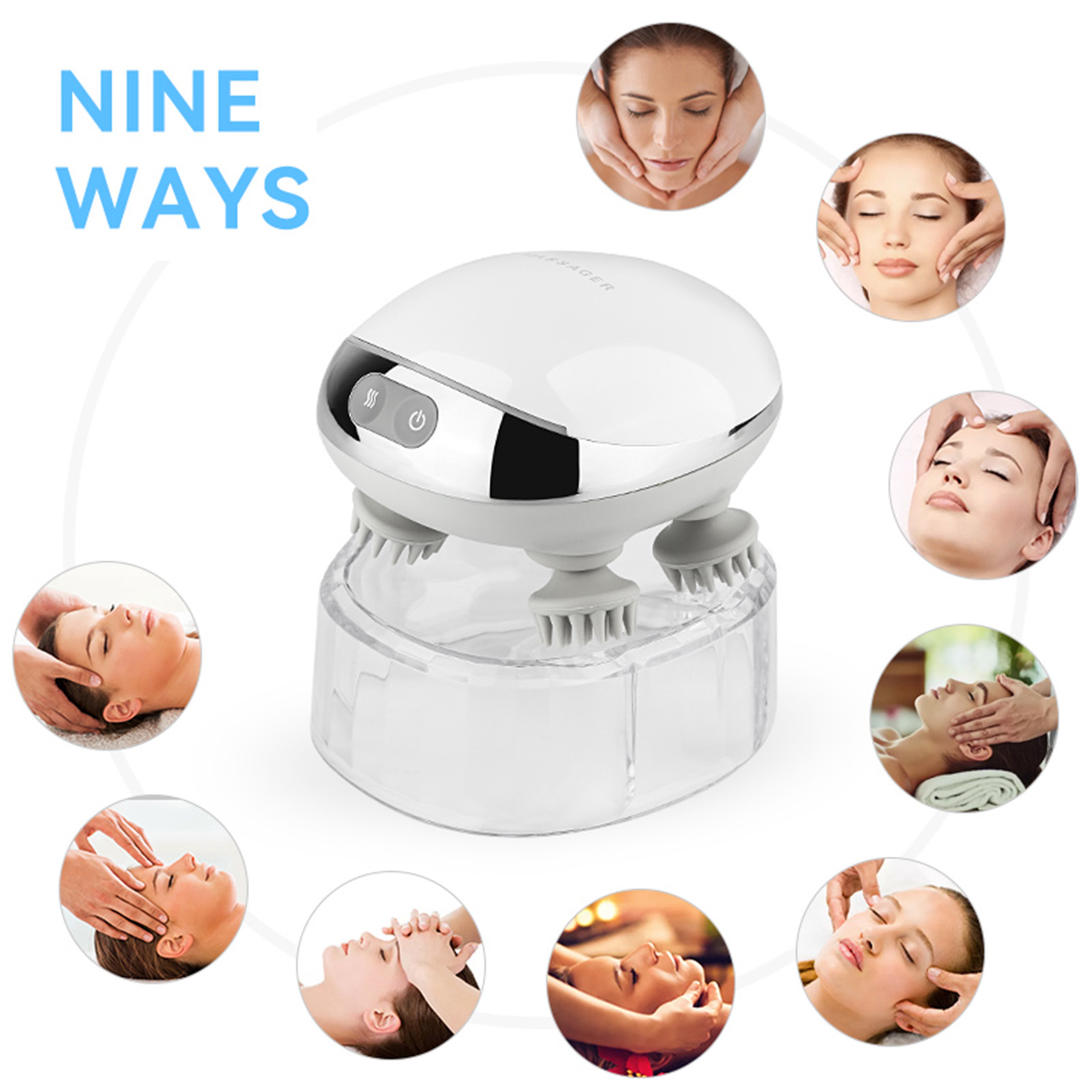 Smart Scalp Massager with Red Light Therapy Charging Base for Hair Growth & Deep Relaxation – view 3