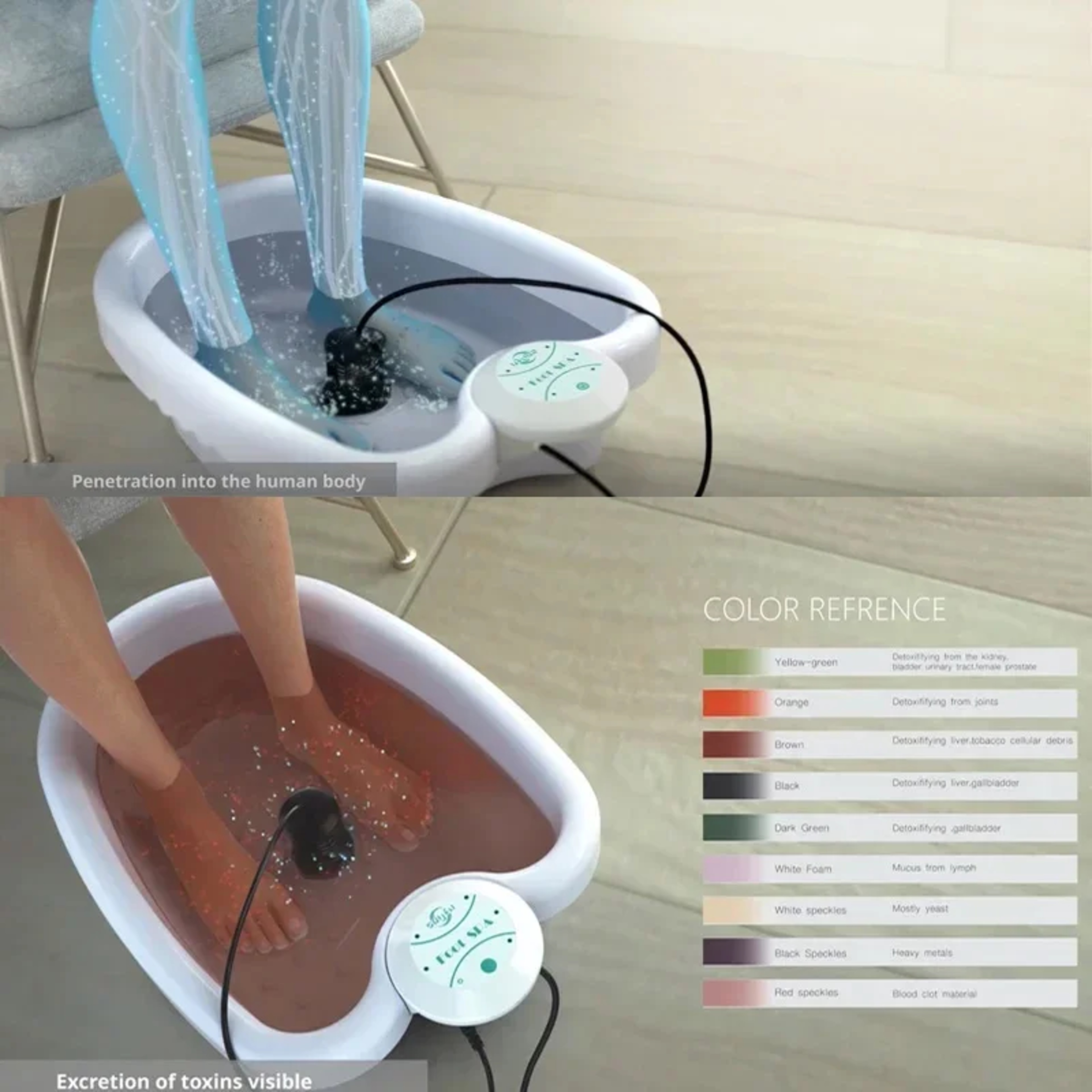 Ionic Foot Detox Spa Machine with Foot Massager Basin for Relaxing Home Foot Bath – view 5