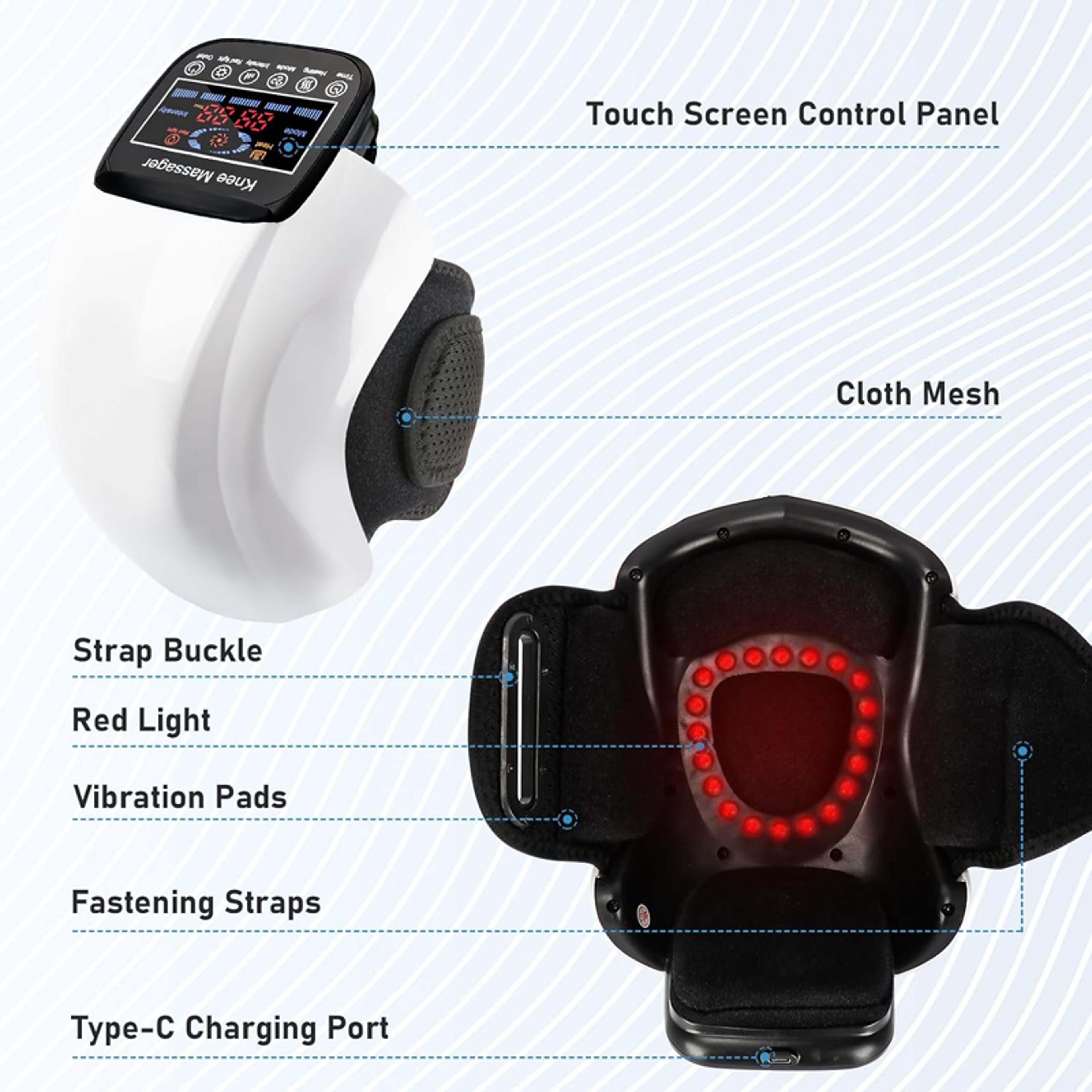 Heated Knee Massager With Air Compression  Vibration For Knee Pain Relief 2