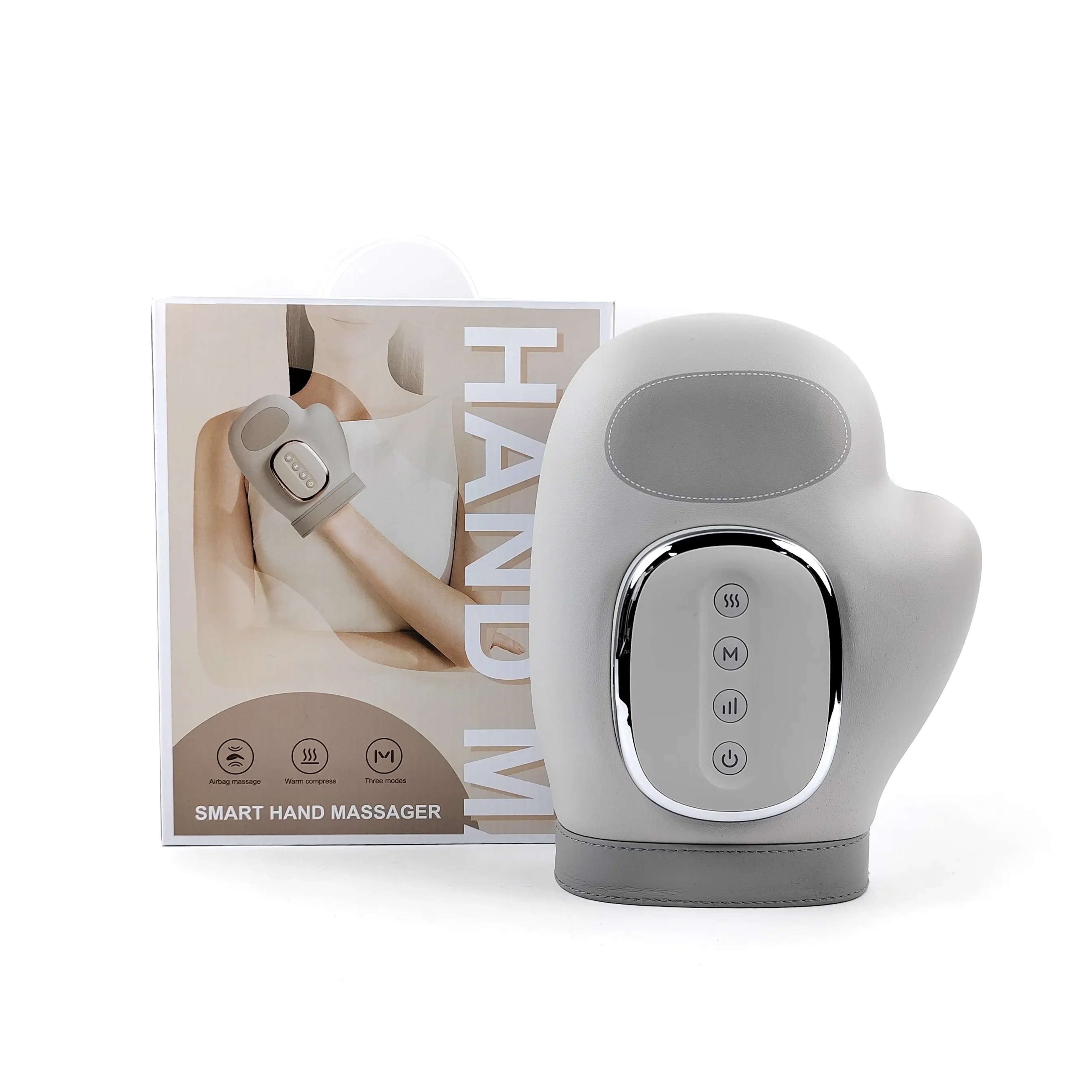 Air Compression Hand Massager With Heat Vibration  Finger Wrist Therapy 5