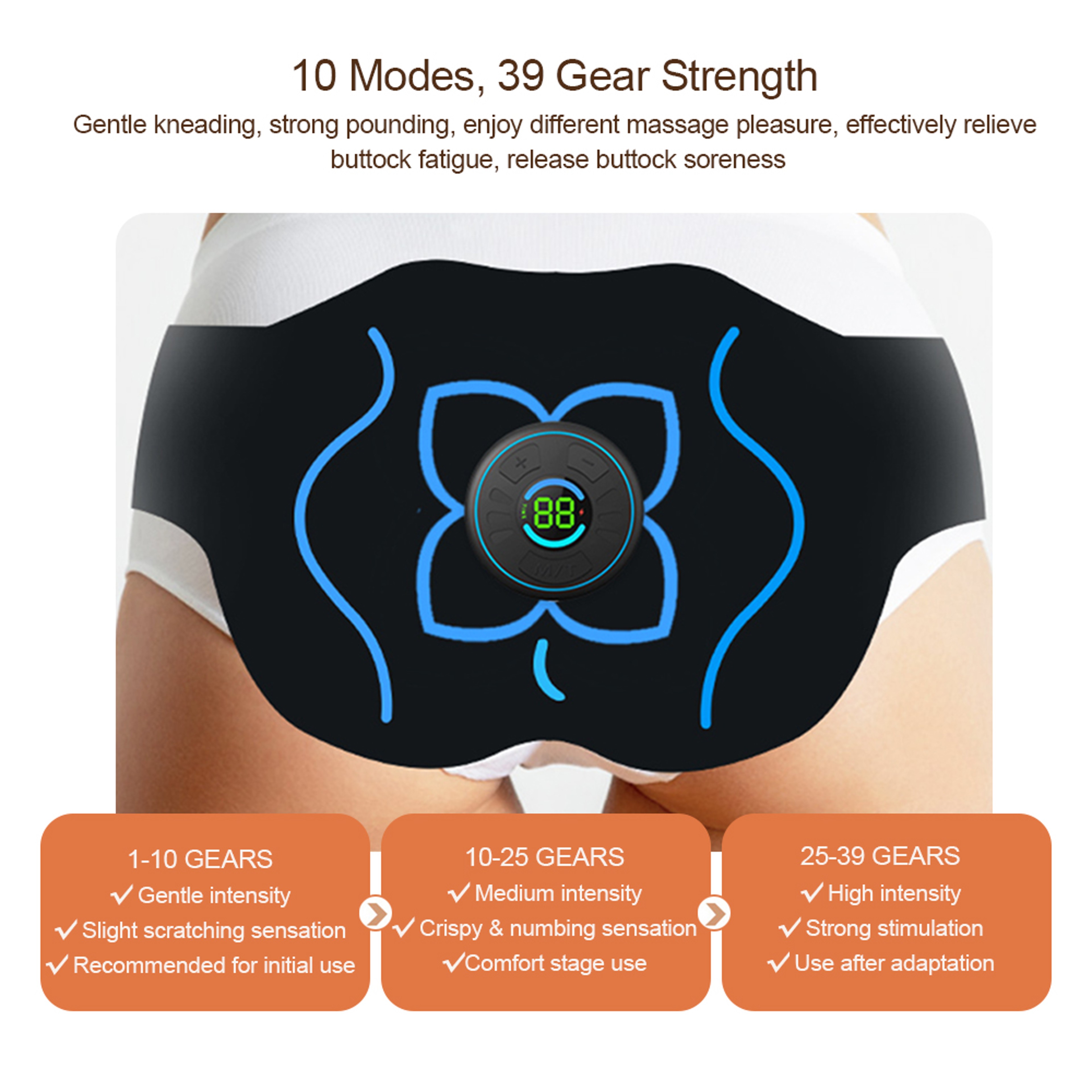 EMS Hip Trainer Butt Lifting Massager Electric Hip Muscle Stimulator For Glute Toning 1