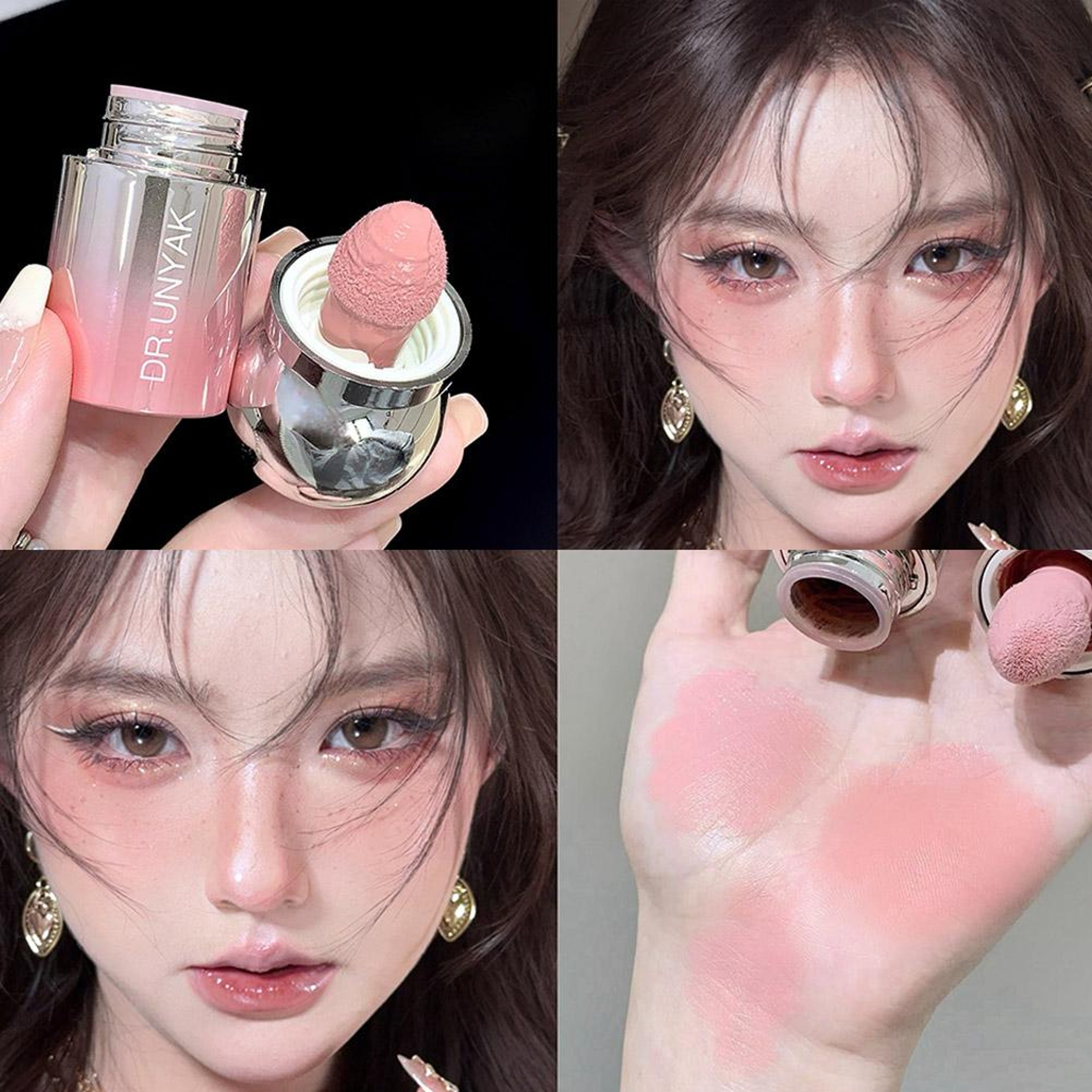 Velvet Liquid Blush Sponge Applicator Matte Blush Tint For Natural Radiant Cheeks 8