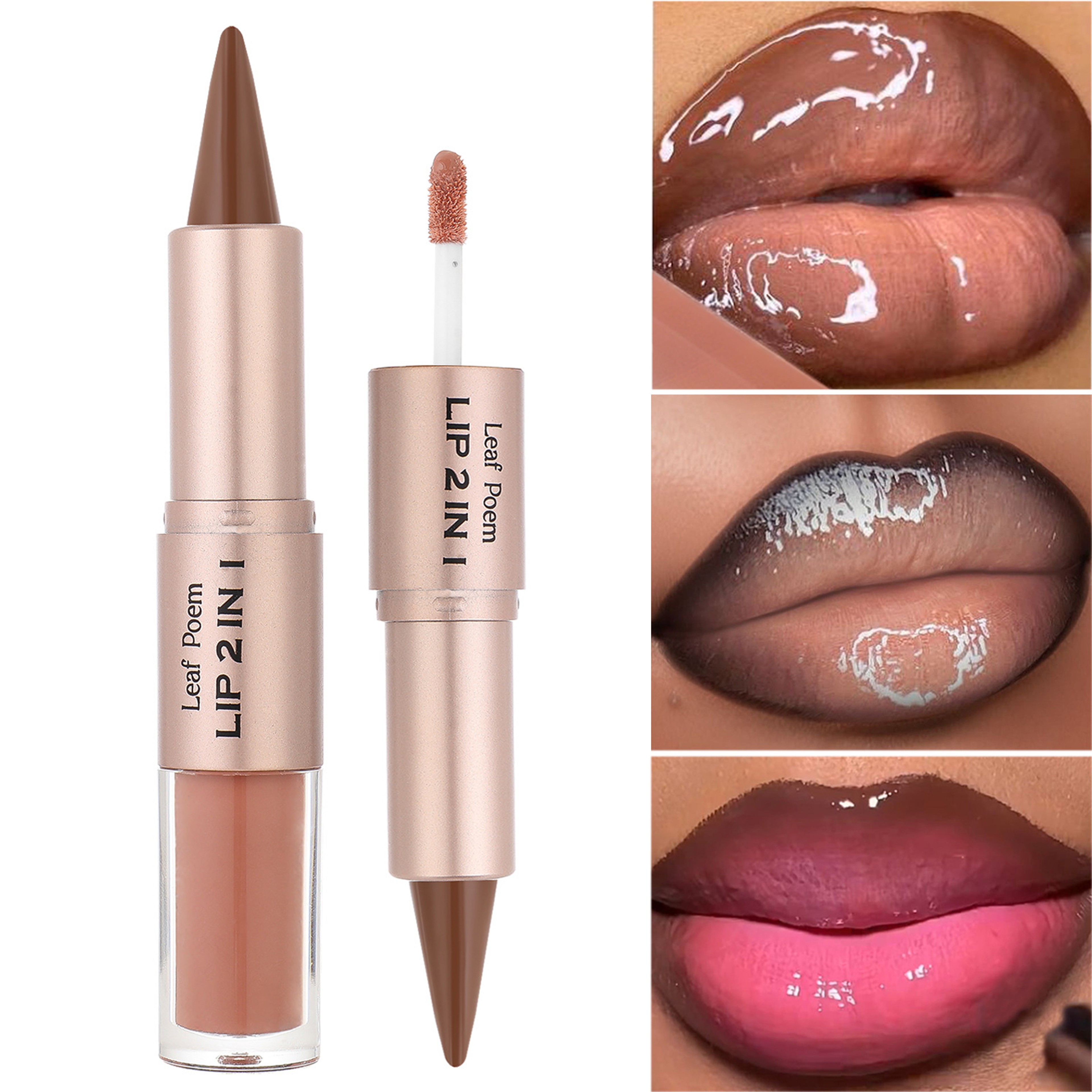 Lip Liner  Plumping Lip Gloss Duo For Defined Fuller Looking Lips 0
