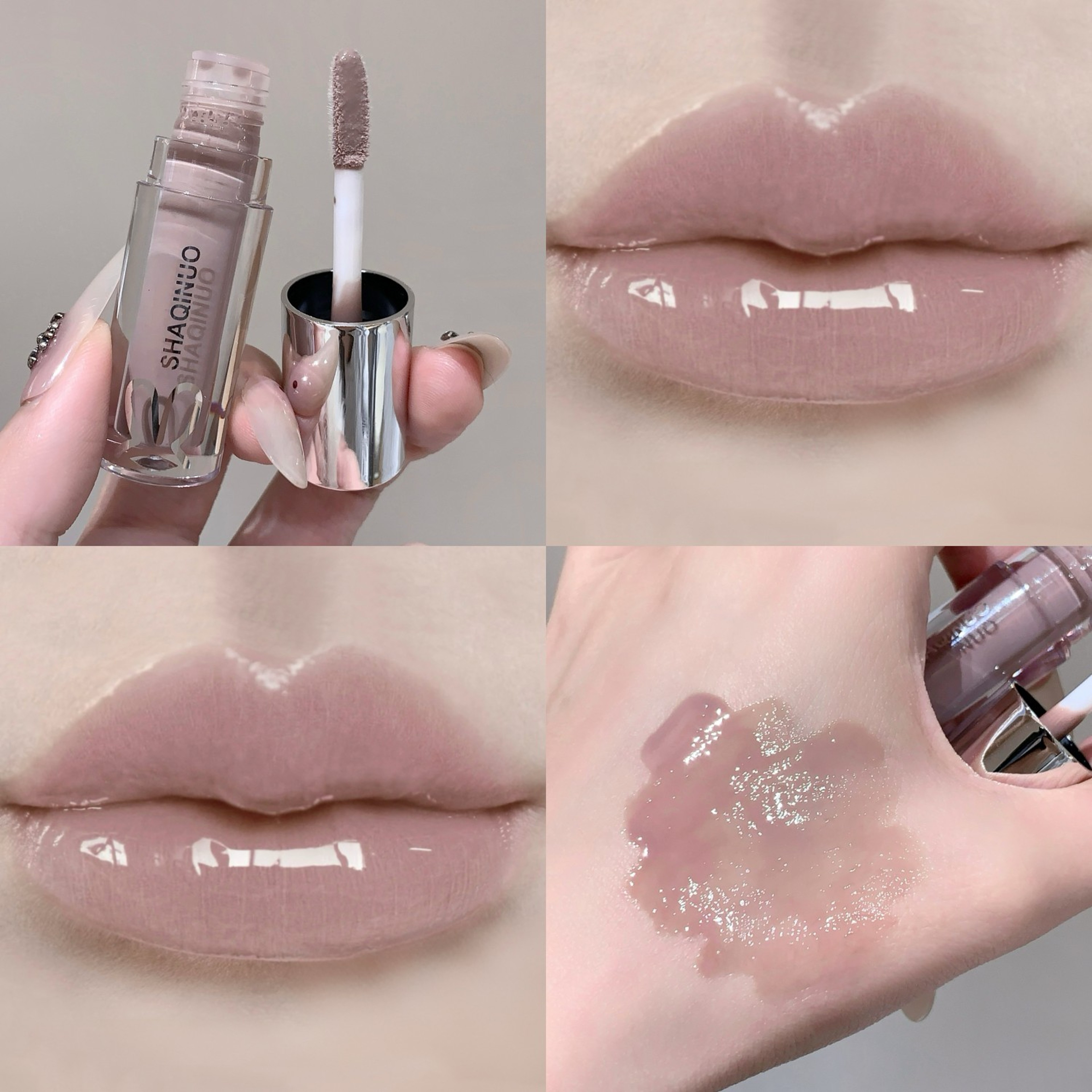 SHAQINUO Mirror Lip Gloss Moisturizing Lip Oil with Pearlescent Glitter Shine – view 8