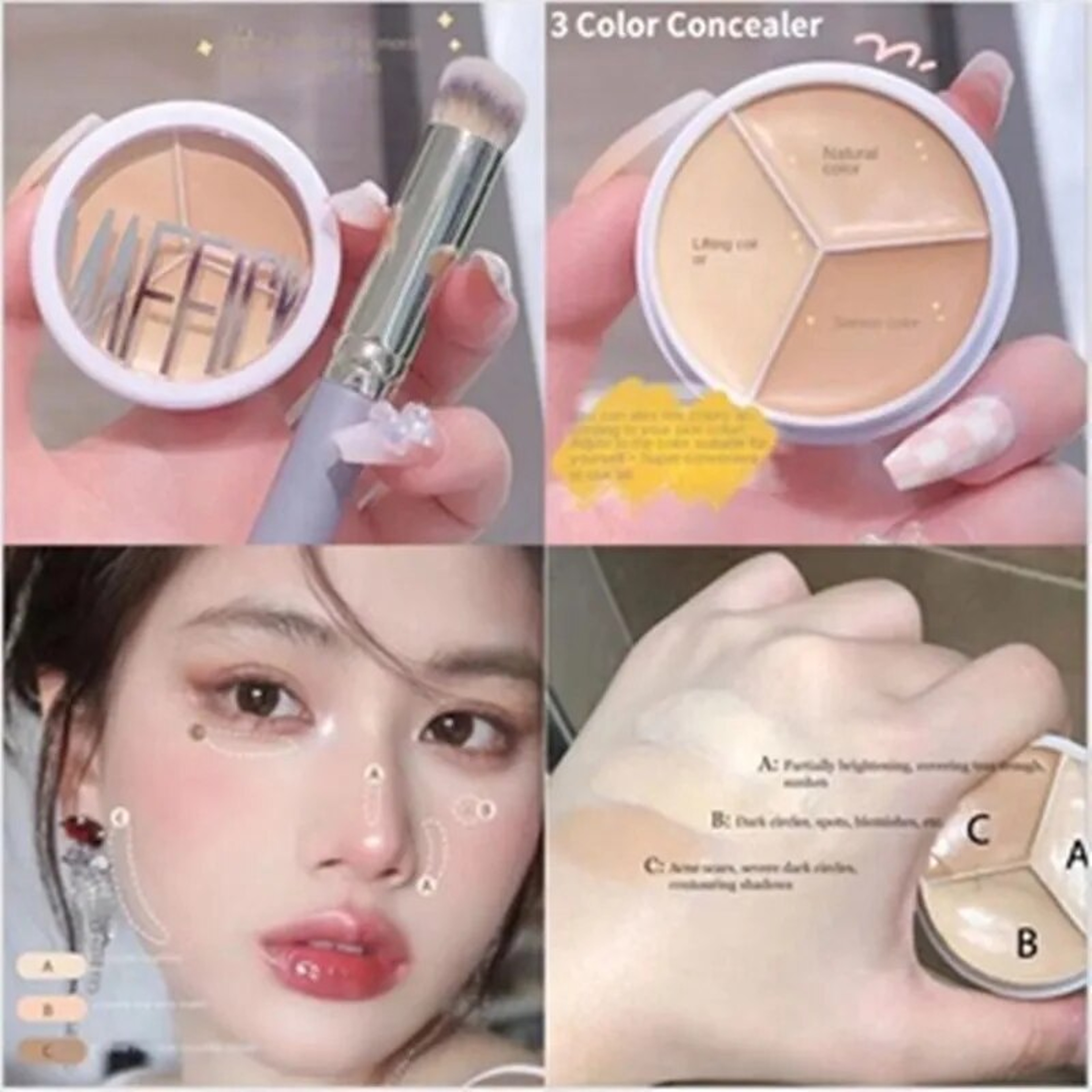 Color Concealer Palette Full Coverage Color Correcting Concealer for Dark Circles & Blemishes – view 2