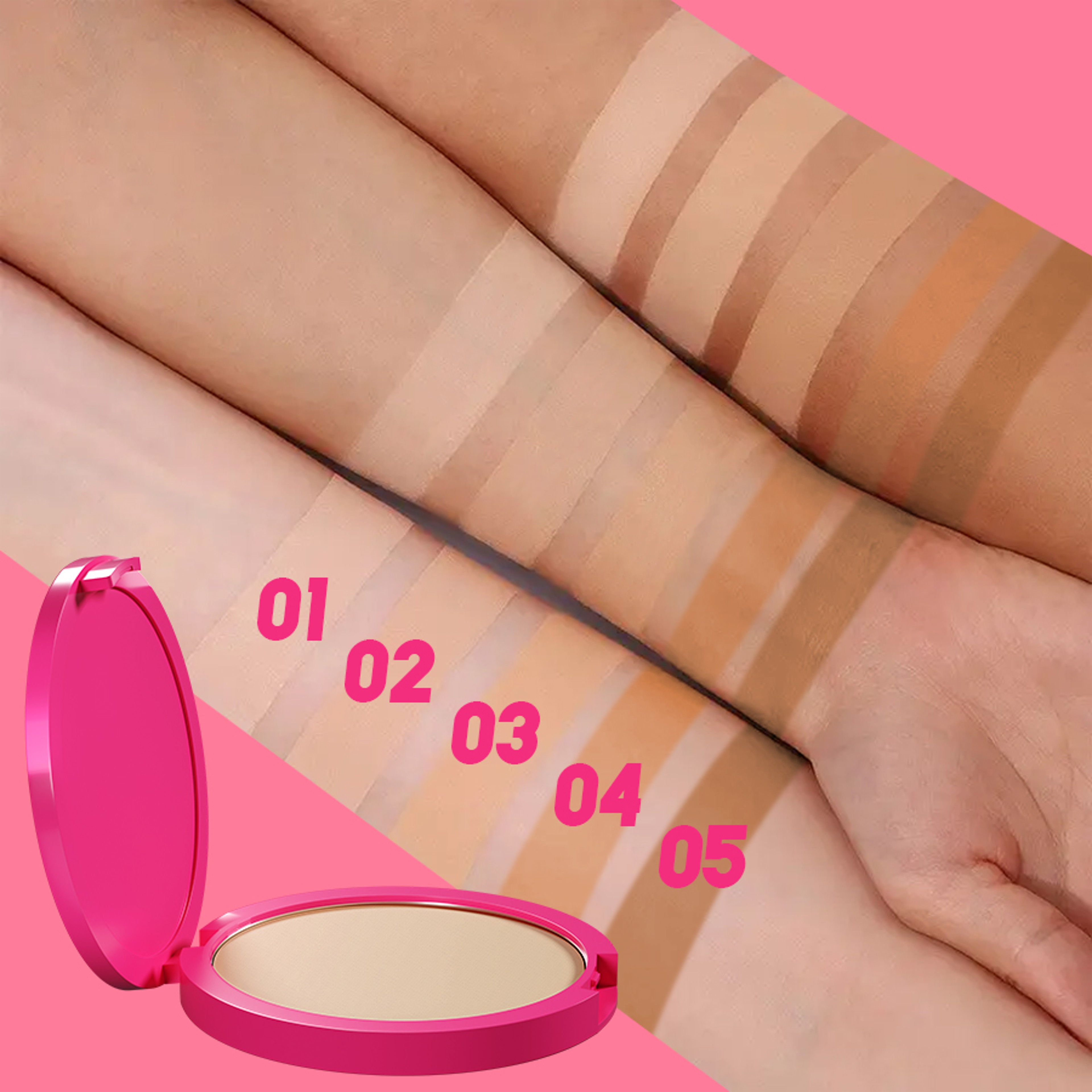 Natural Pressed Powder Matte Compact Foundation With Oil Control  Long Lasting Finish 1