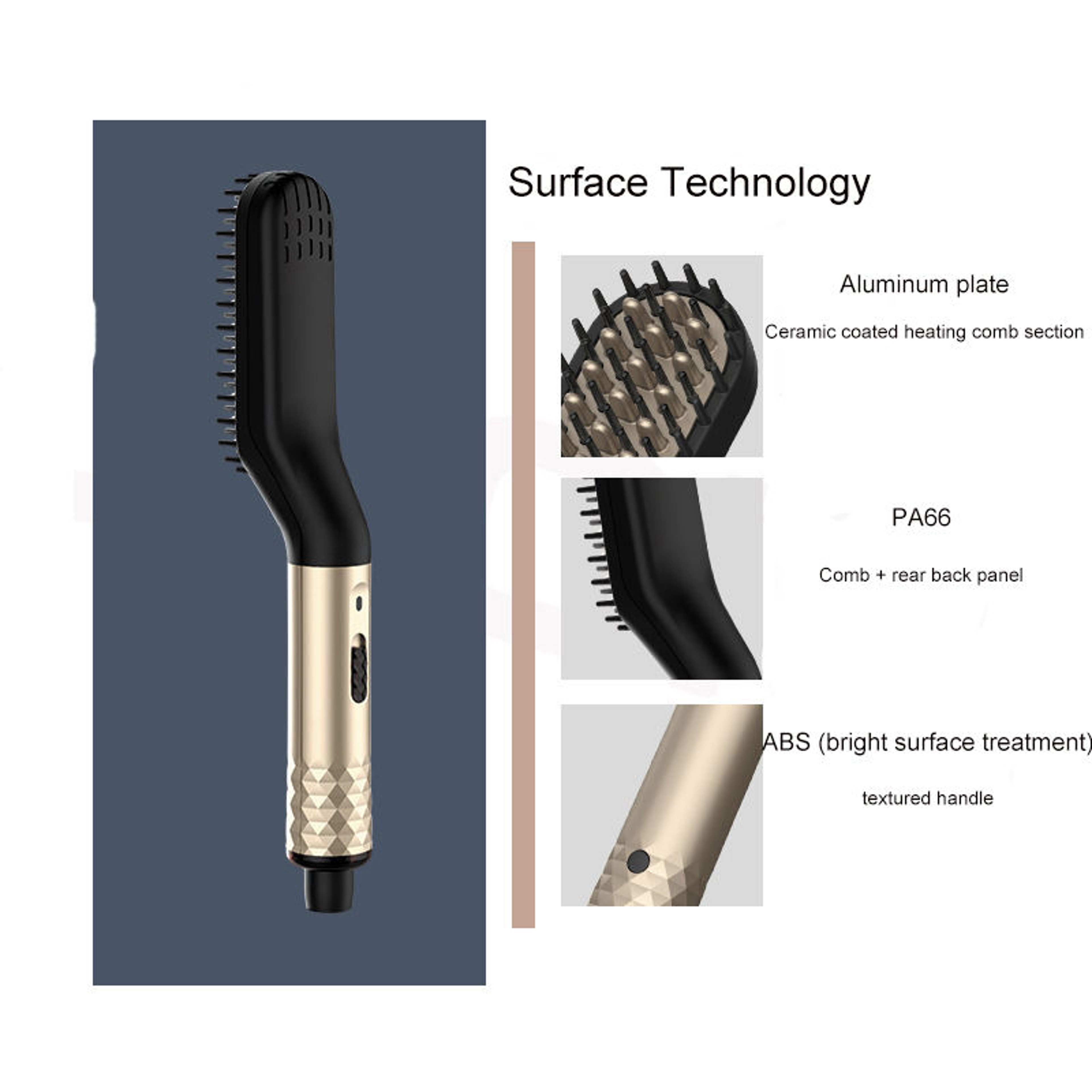 Professional Beard Straightener Ceramic Heated Beard Comb For Fast Hair  Beard Styling 2