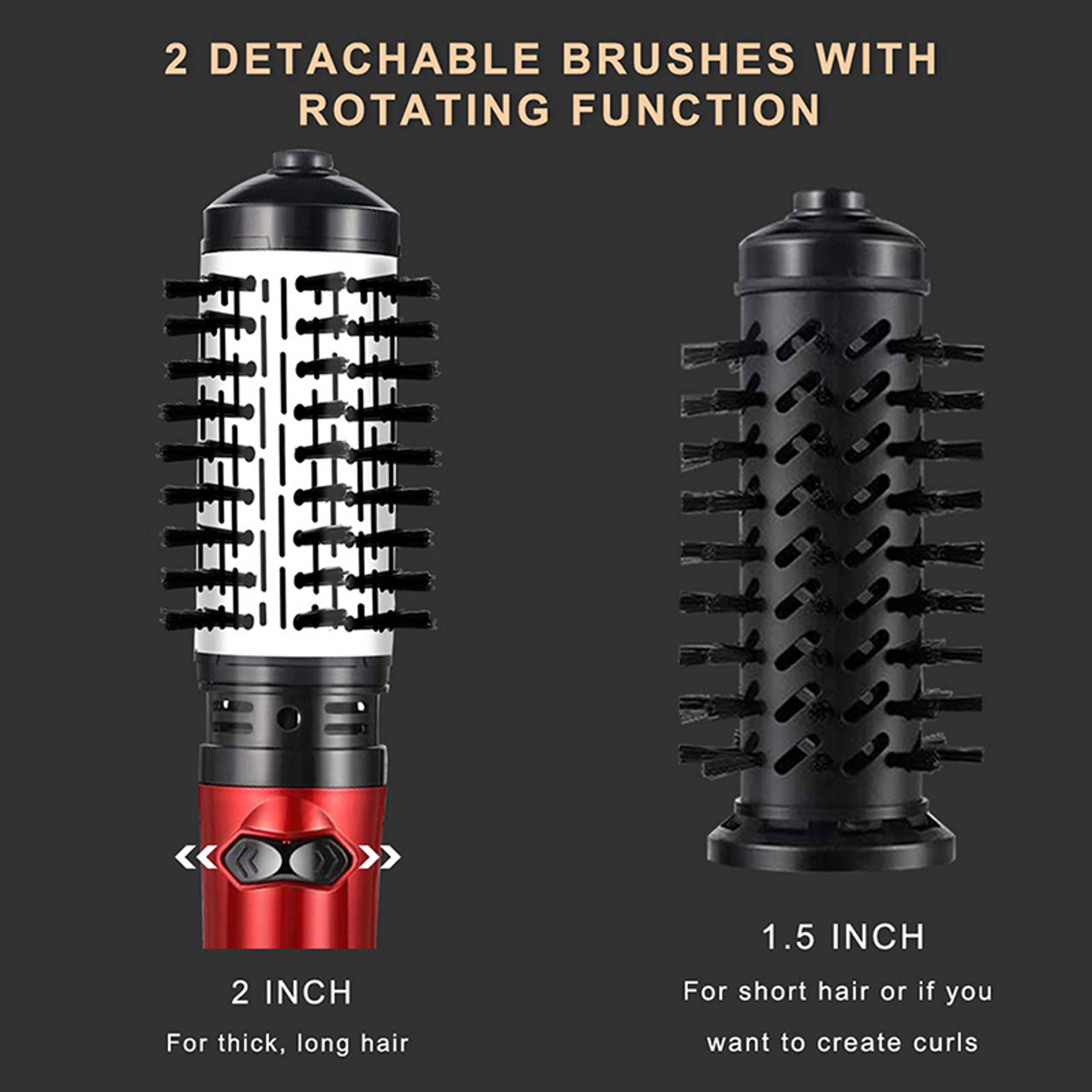 Rotating Hot Air Brush Hair Dryer Brush With Ionic Technology For Fast Drying Curling  Volumizing 5