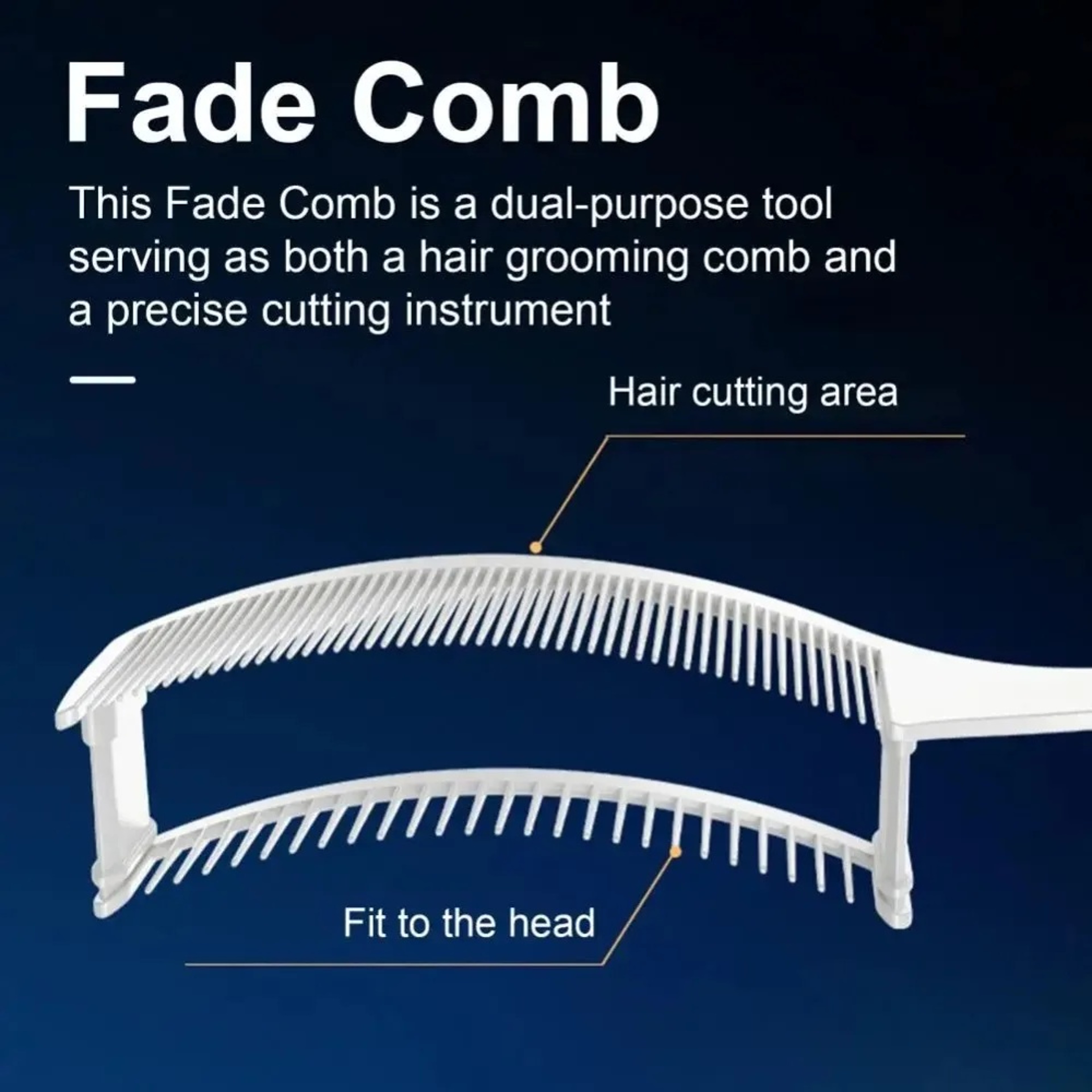 Professional Barber Fade Comb Heat Resistant Curved Hair Cutting Comb For Precision Fades 1