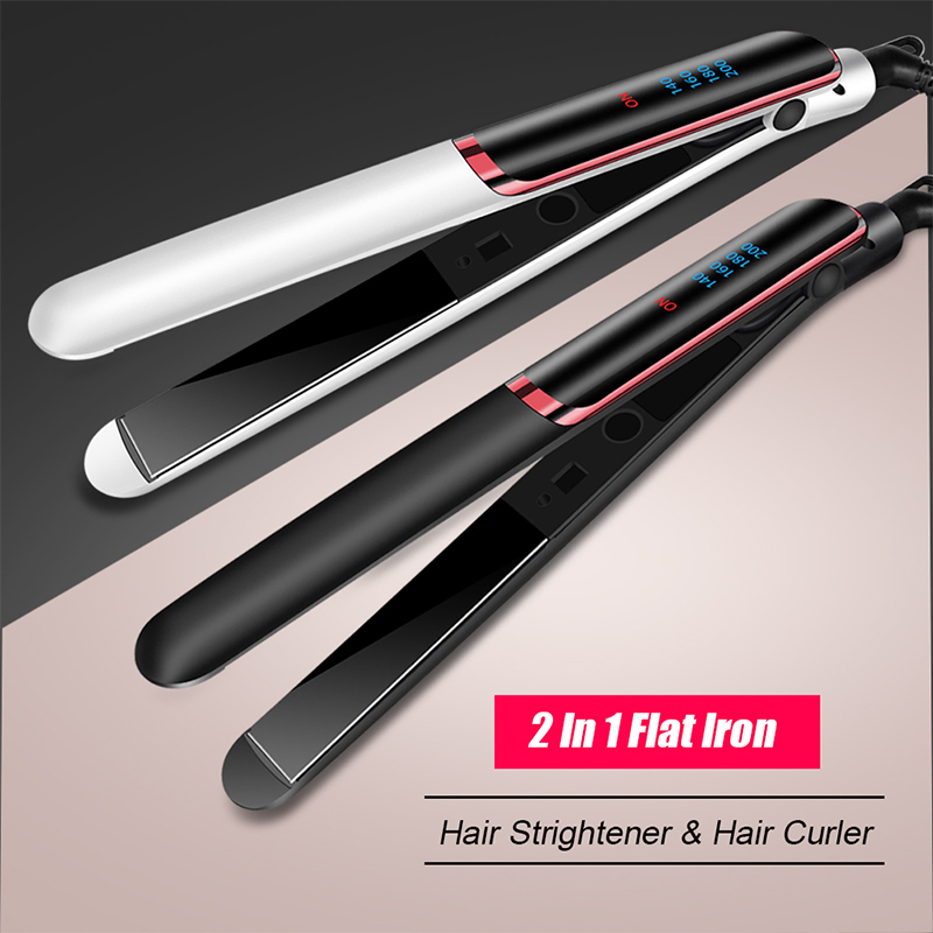 Professional Ceramic Hair Straightener with Ionic Technology & LCD Display Fast Heat Flat Iron – view 1