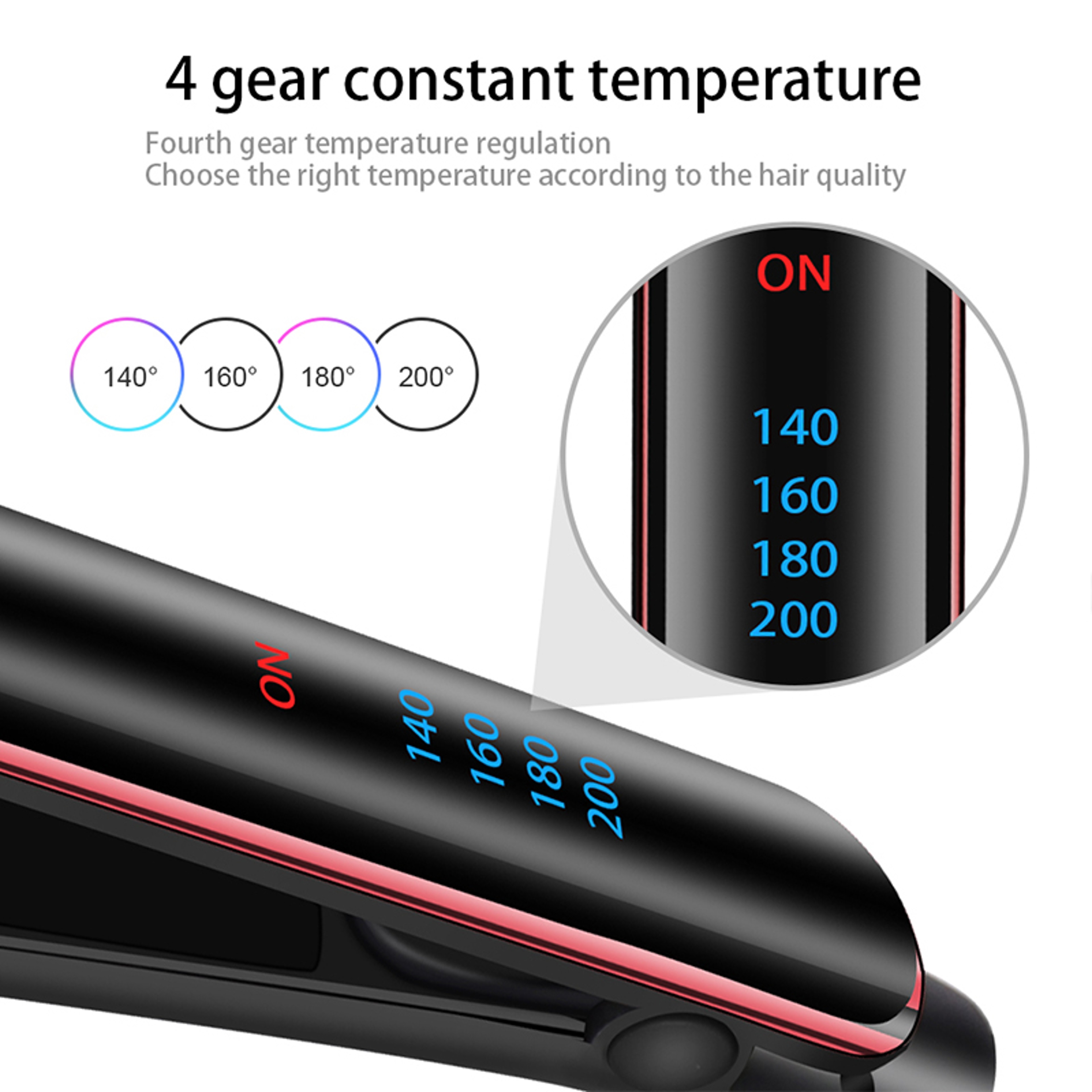 Professional Ceramic Hair Straightener with Ionic Technology & LCD Display Fast Heat Flat Iron – view 4